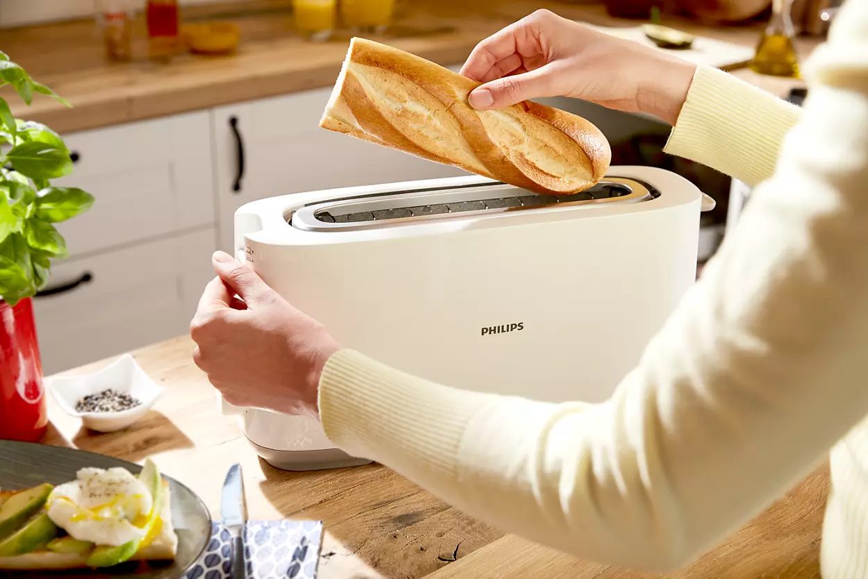 PHILIPS Daily Collection HD2590/00 kenyérpirító, 1030 W, hosszú nyílással – 5. kép