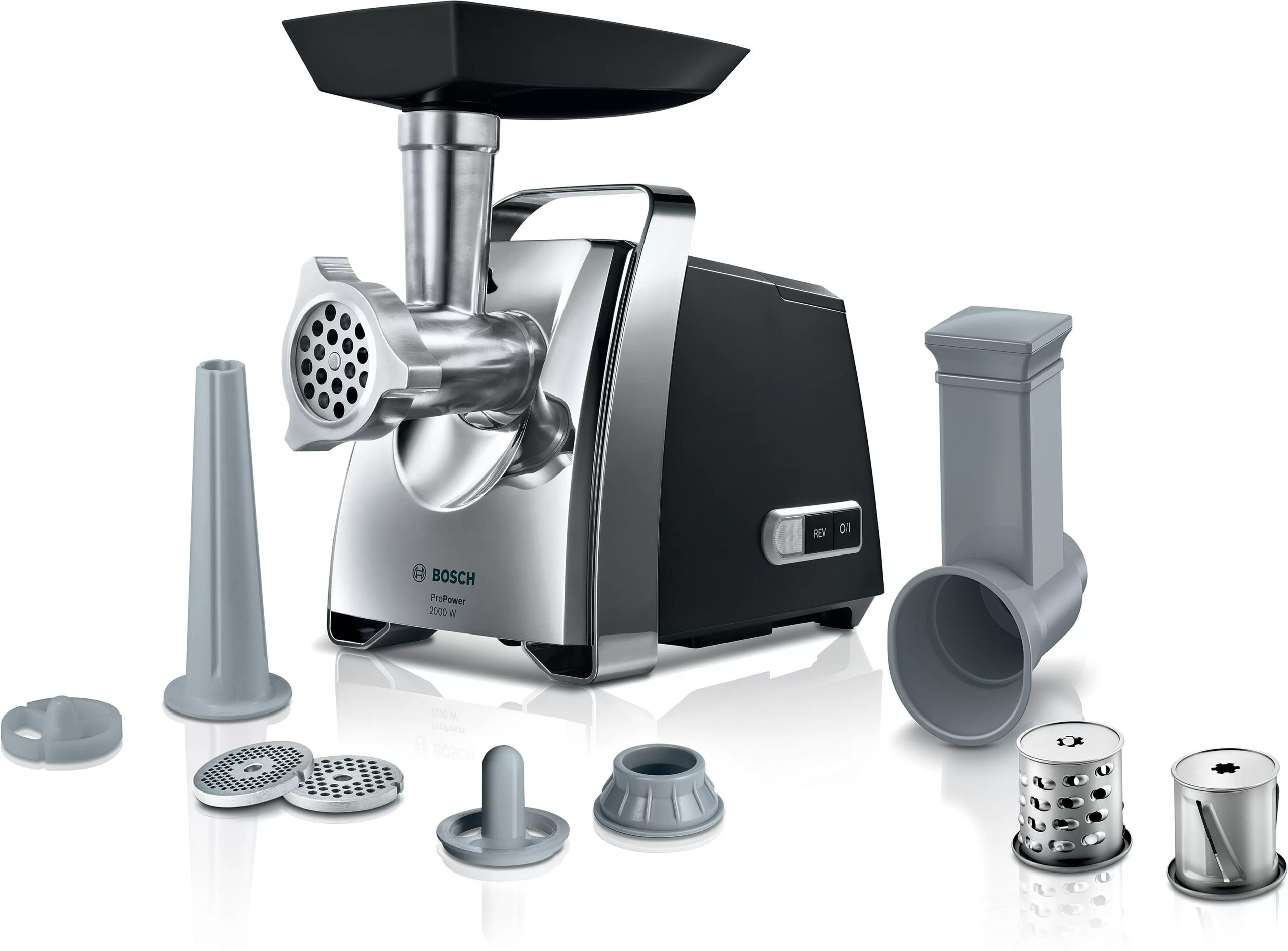 BOSCH MFW67440 húsdaráló 2000 W-os csúcsteljesítménnyel és reszelőfeltéttel – 2. kép