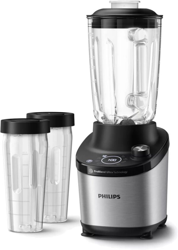 PHILIPS HR3760/10 nagy sebességű turmixgép 1500 W-os motorral és 2 ivópohárral