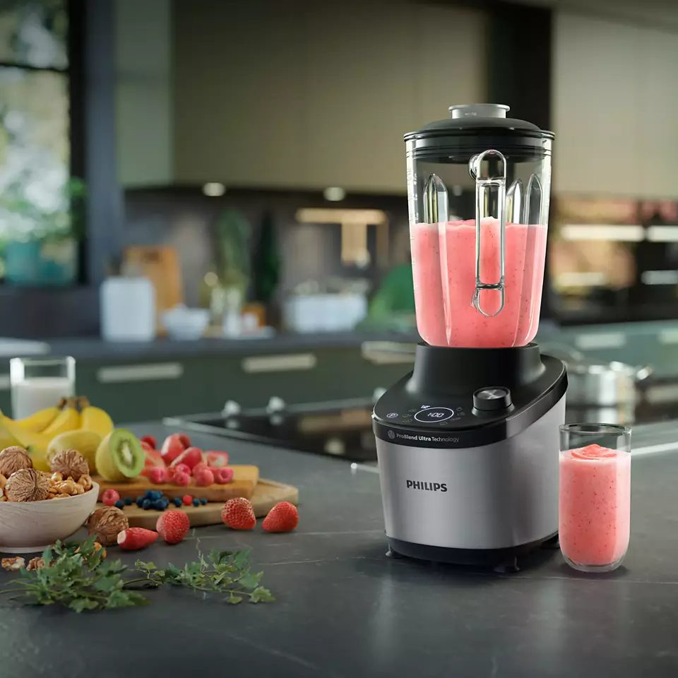 PHILIPS HR3760/10 nagy sebességű turmixgép 1500 W-os motorral és 2 ivópohárral – 9. kép