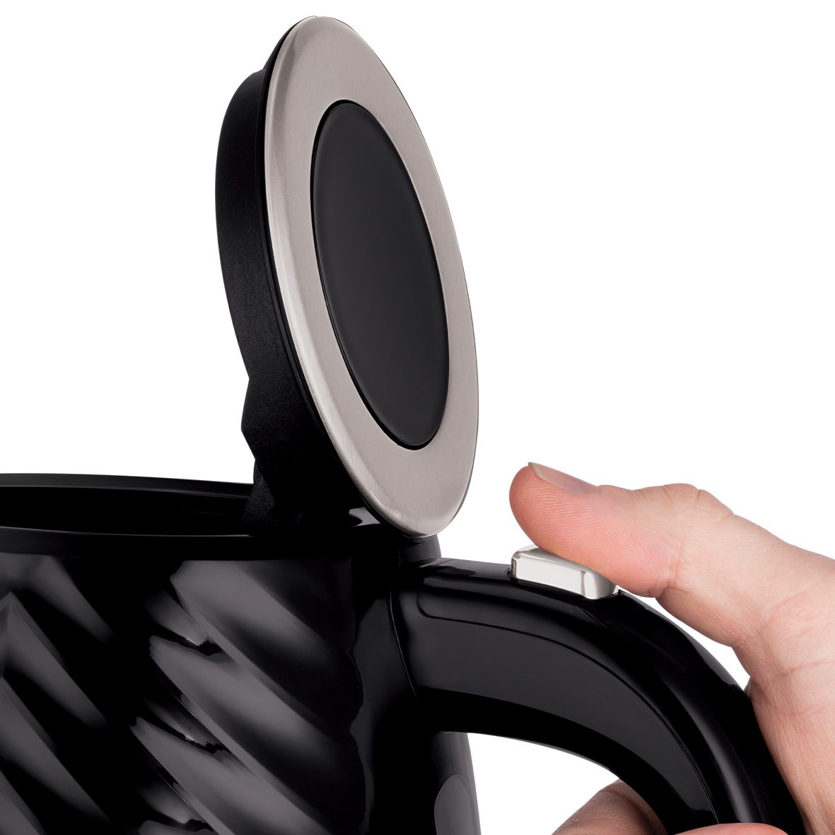 RUSSELL HOBBS 26380-70/RH Groove fekete vízforraló kék megvilágítással – 5. kép
