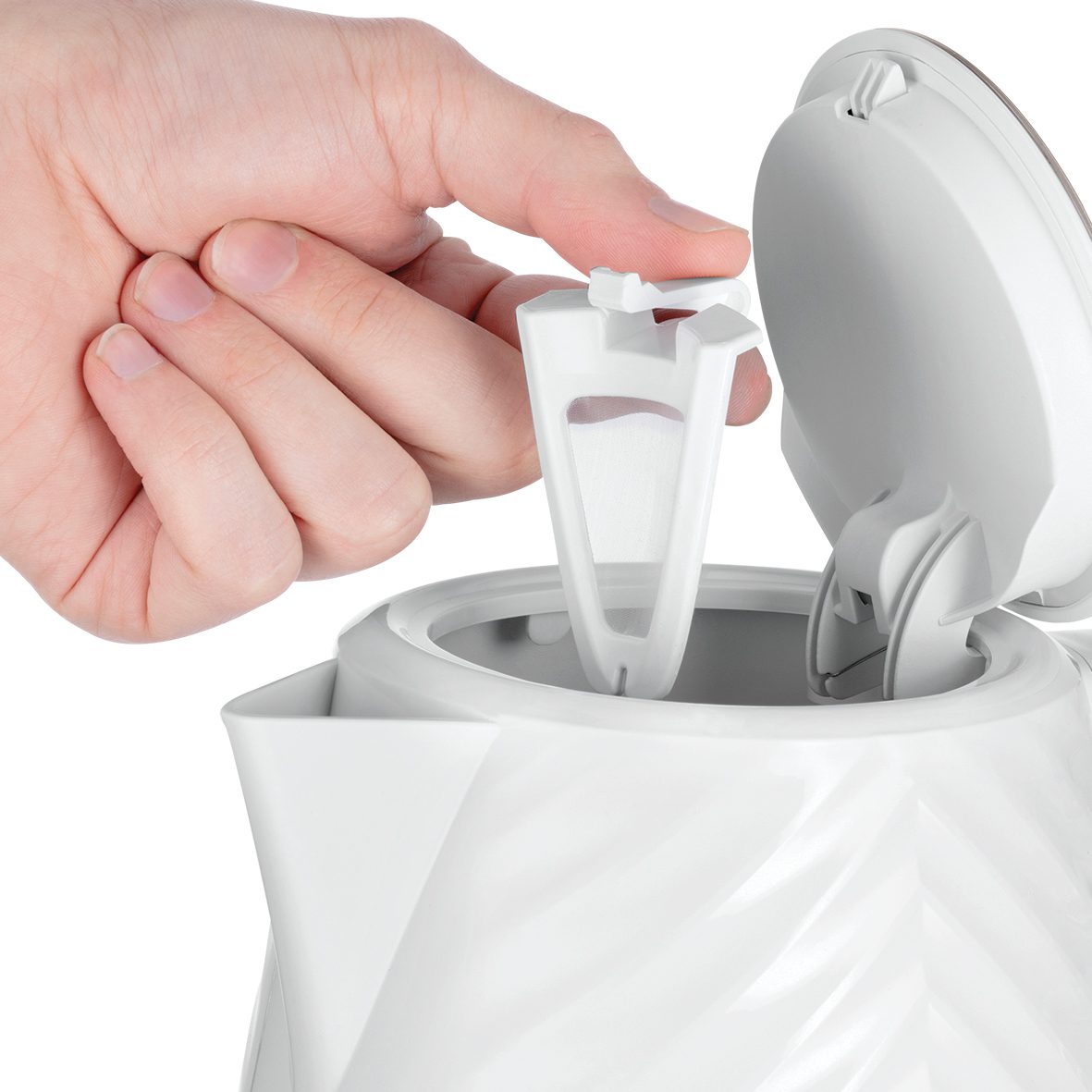 RUSSELL HOBBS 26381-70/RH Groove fehér vízforraló, 1,7 l, 2400 W – 4. kép