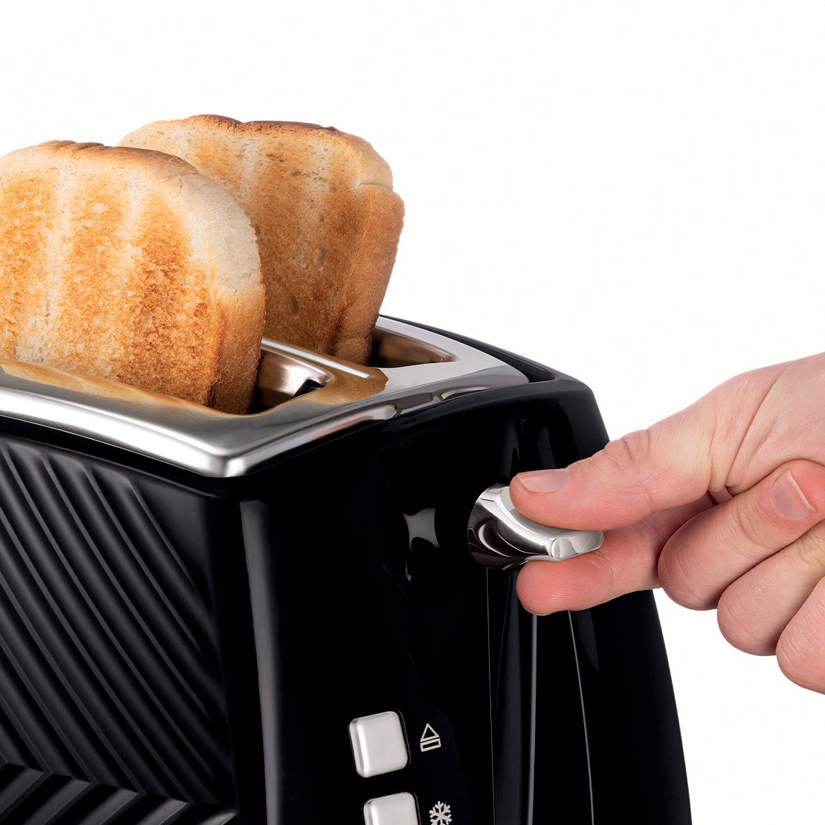 RUSSELL HOBBS 26390-56/RH Groove kétszeletes kenyérpirító, fekete – 2. kép