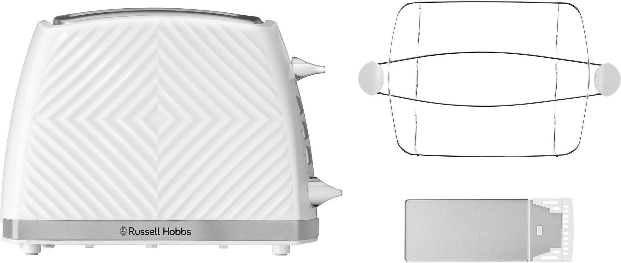 RUSSELL HOBBS 26391-56/RH Groove fehér, 2 szeletes kenyérpirító – 2. kép
