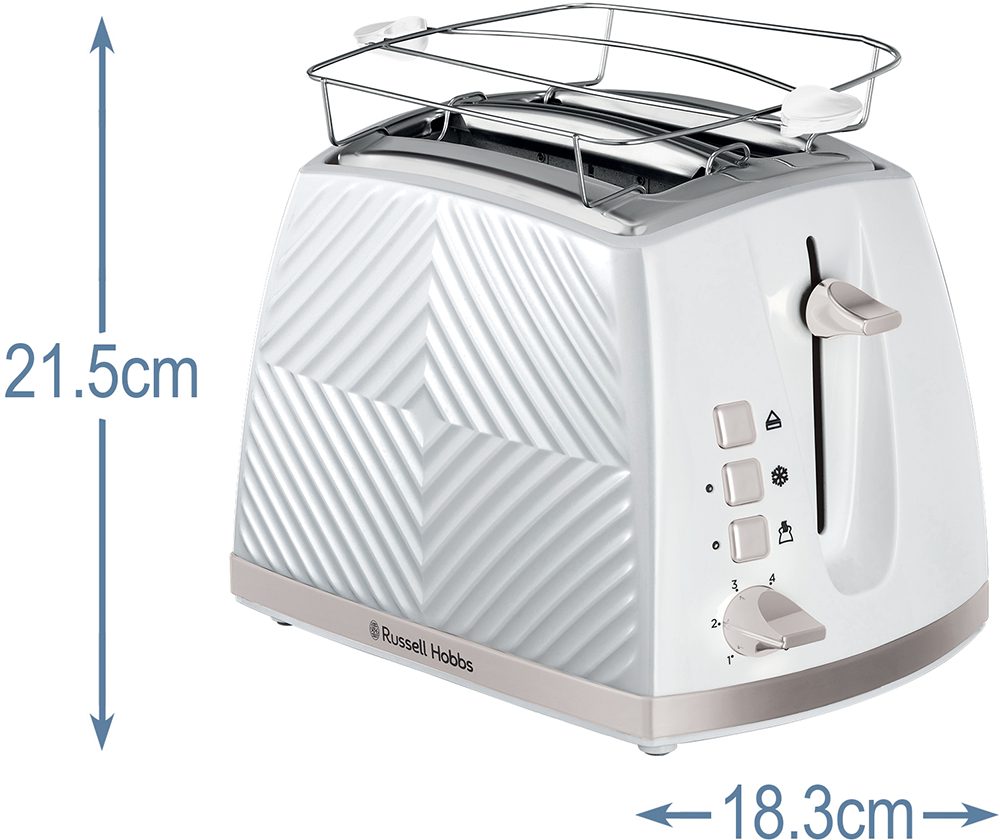 RUSSELL HOBBS 26391-56/RH Groove fehér, 2 szeletes kenyérpirító – 7. kép