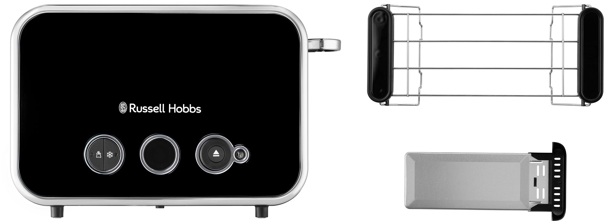RUSSELL HOBBS 26430-56/RH Distinctions két szeletes fekete kenyérpirító – 3. kép