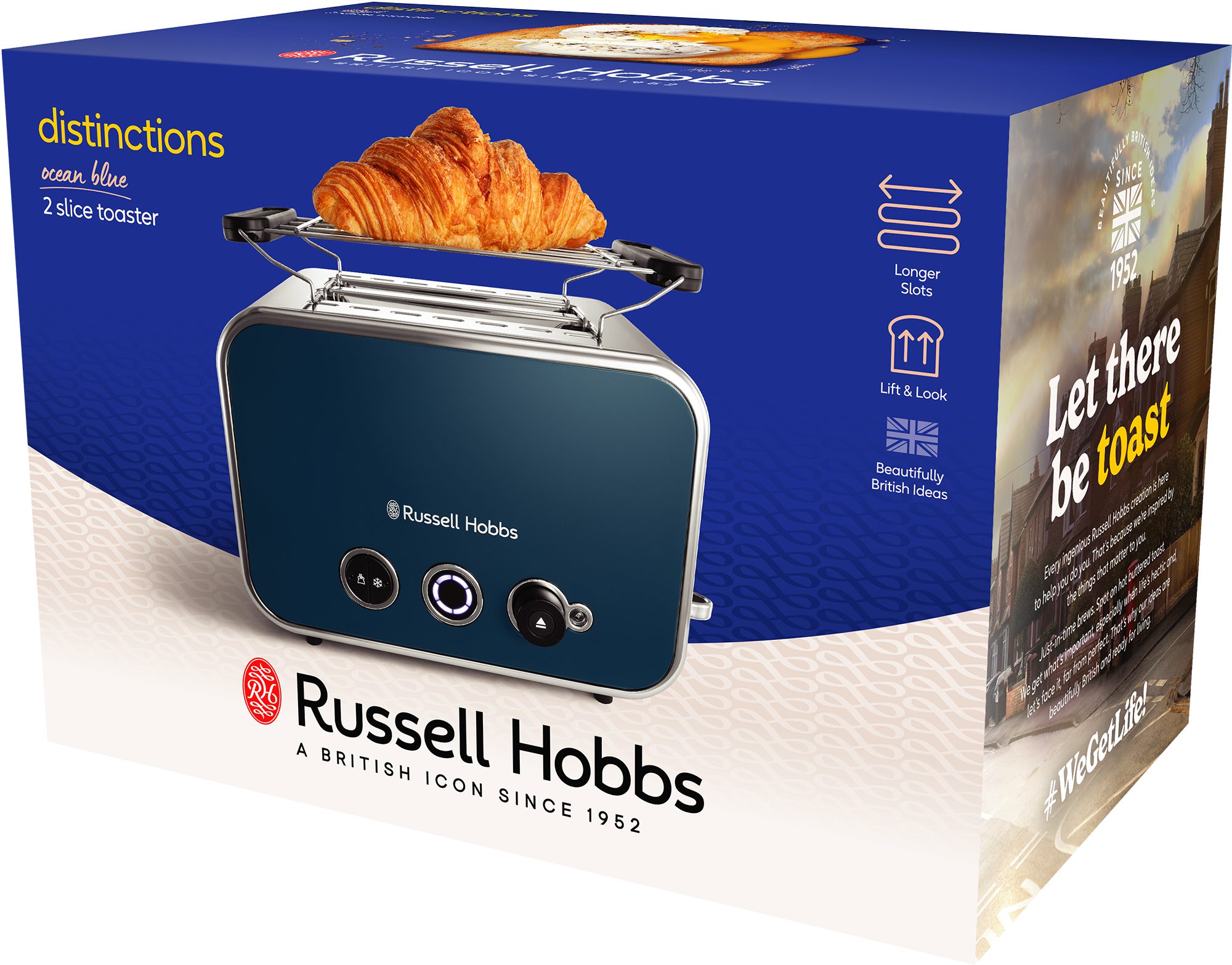 RUSSELL HOBBS 26431-56/RH Distinctions kétrekeszes kenyérpirító, óceánkék – 11. kép