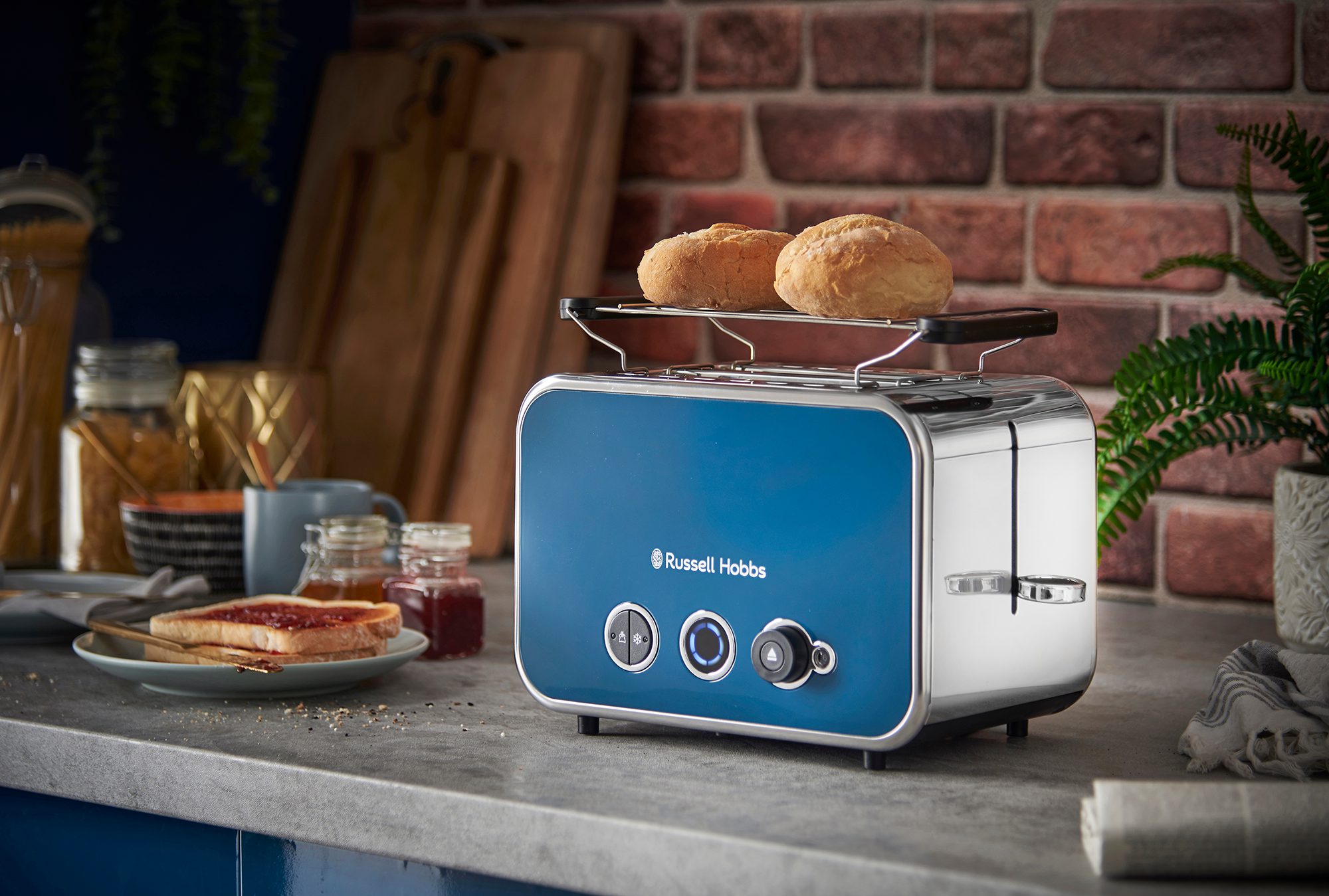 RUSSELL HOBBS 26431-56/RH Distinctions kétrekeszes kenyérpirító, óceánkék – 12. kép