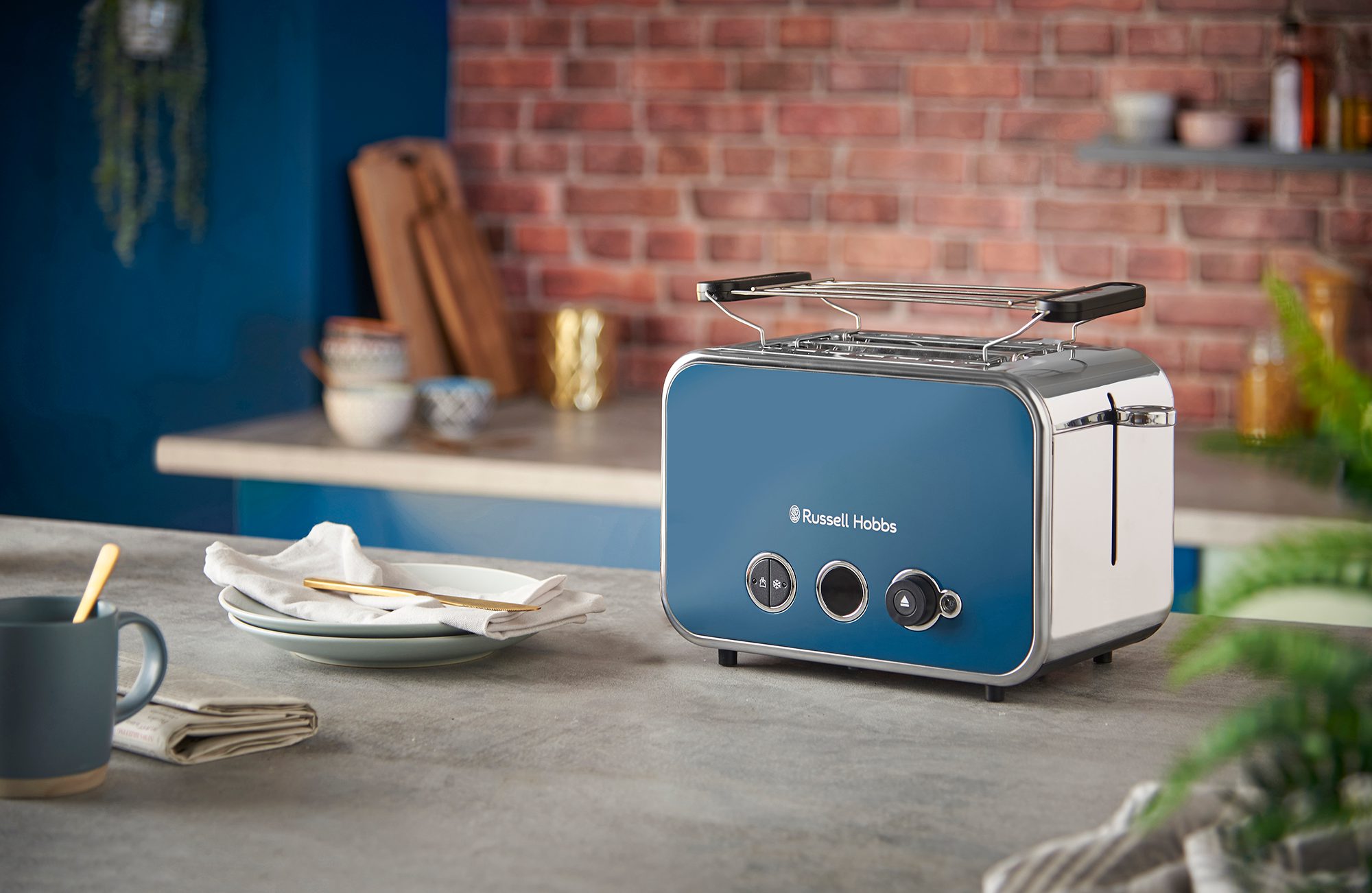 RUSSELL HOBBS 26431-56/RH Distinctions kétrekeszes kenyérpirító, óceánkék – 13. kép
