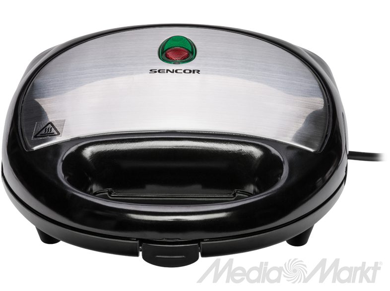 SENCOR SSM 4300SS rozsdamentes acél szendvicssütő 4 háromszög alakú szendvicshez – 3. kép