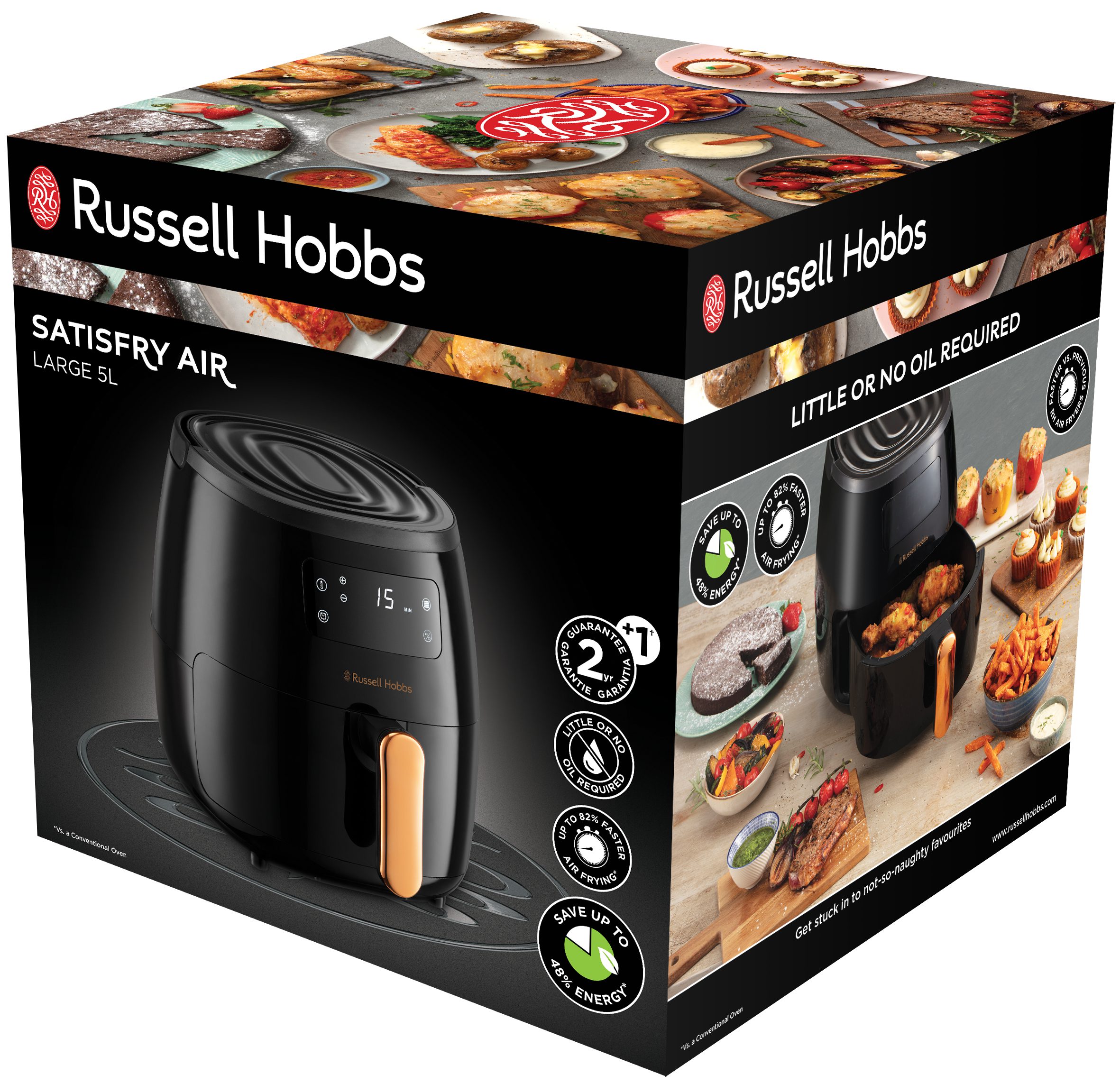 RUSSELL HOBBS 26510-56/RH SatisFry Air Large 5 l-es forrólevegős sütő – 9. kép