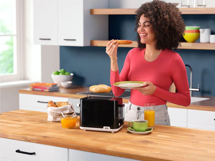 BRAUN HT1010BK kenyérpirító 8 pirítási fokozattal és zsemlemelegítővel – 4. kép