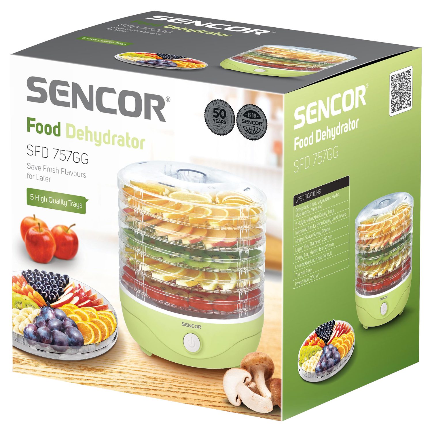 SENCOR SFD 757GG öttálcás élelmiszer-aszaló – 5. kép