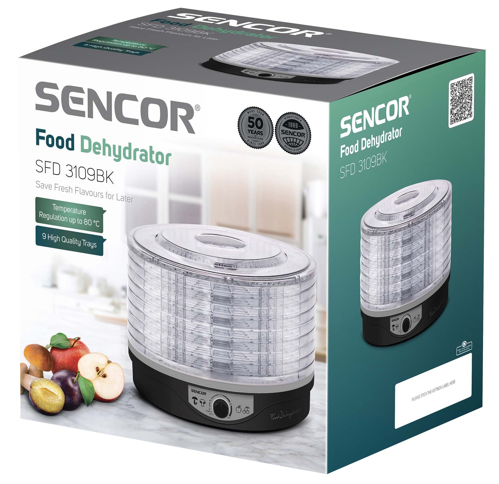 SENCOR SFD 3109BK élelmiszer-aszaló 9 tálcával – 5. kép