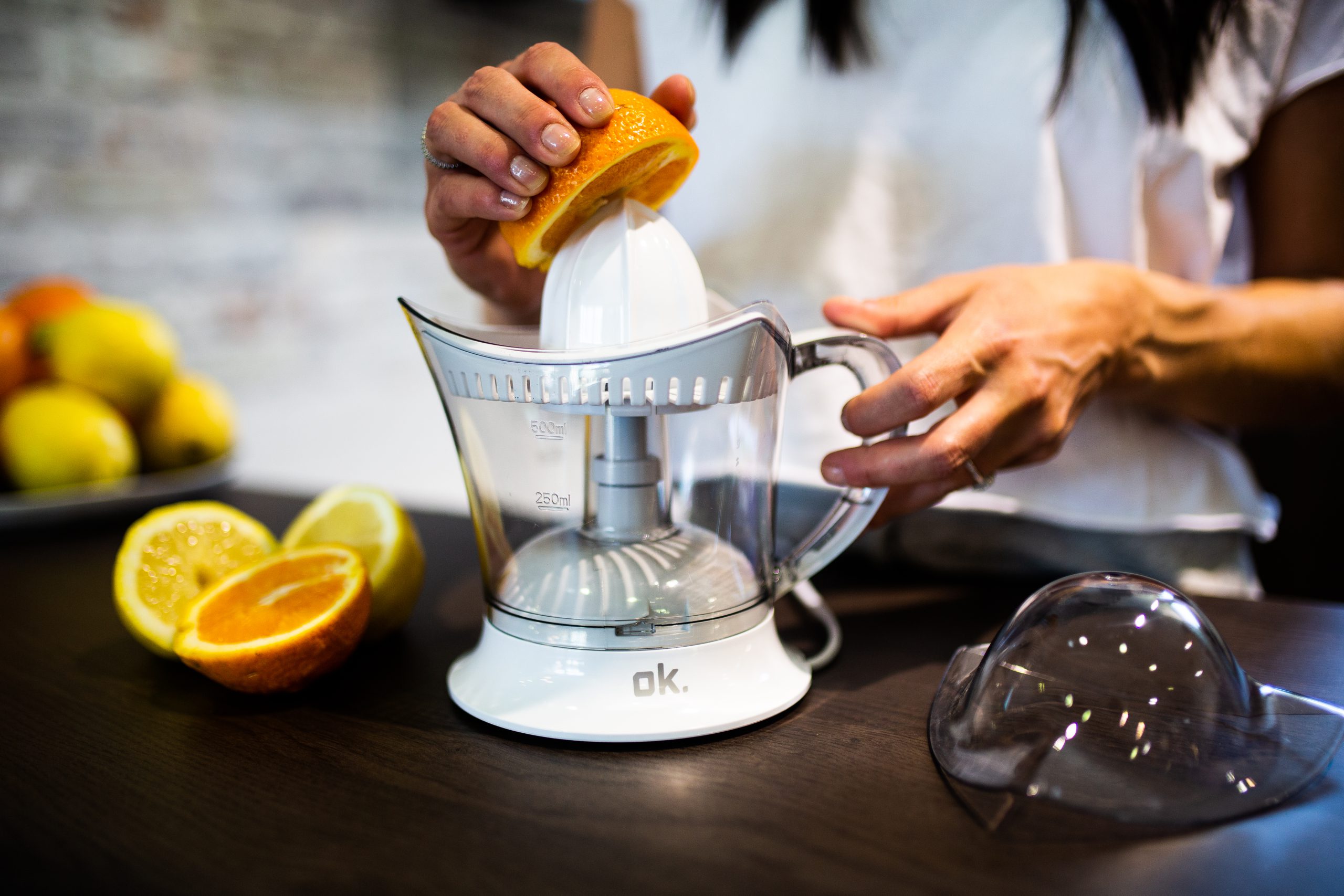 OK. OJU 102 fehér citrusprés 0,5 literes létartállyal – 4. kép