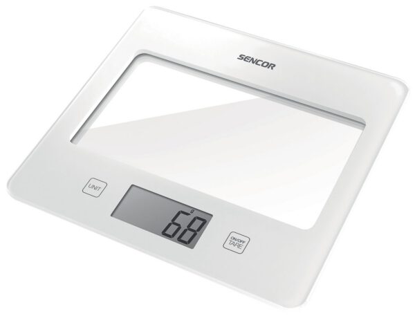 SENCOR SKS 5030WH fehér digitális konyhai mérleg edzett üvegfelülettel