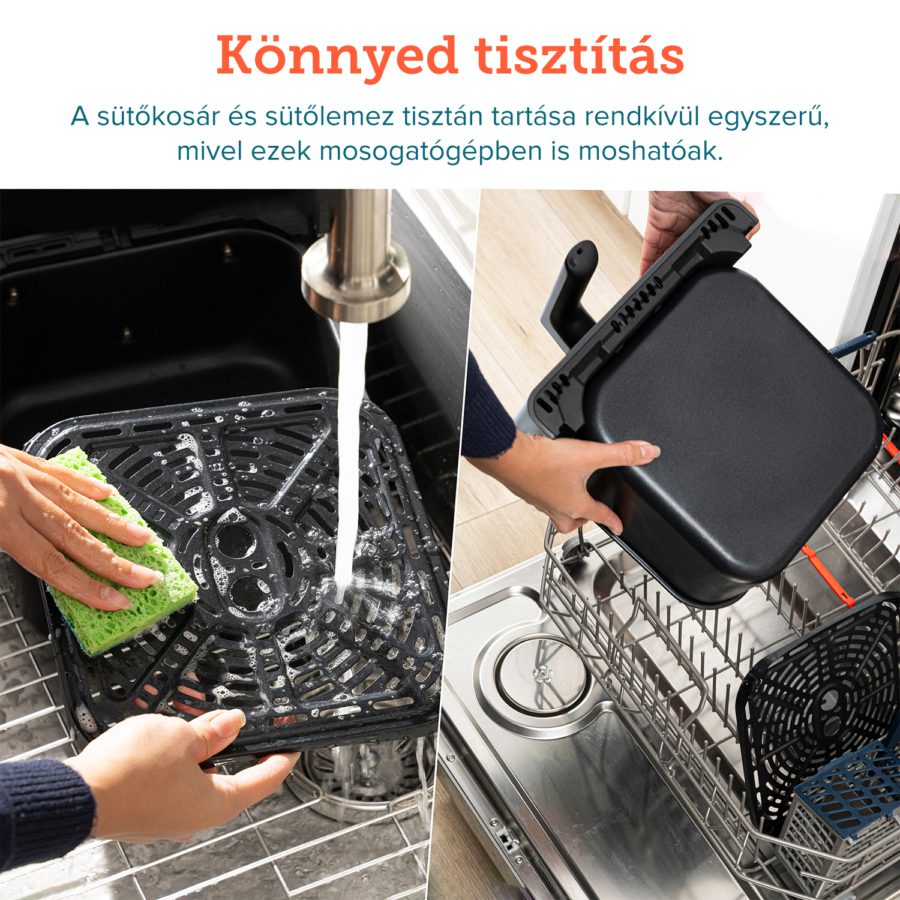 COSORI CAF-P583S-AEUR Dual Blaze 6,4 literes forrólevegős sütő, világosszürke – 13. kép