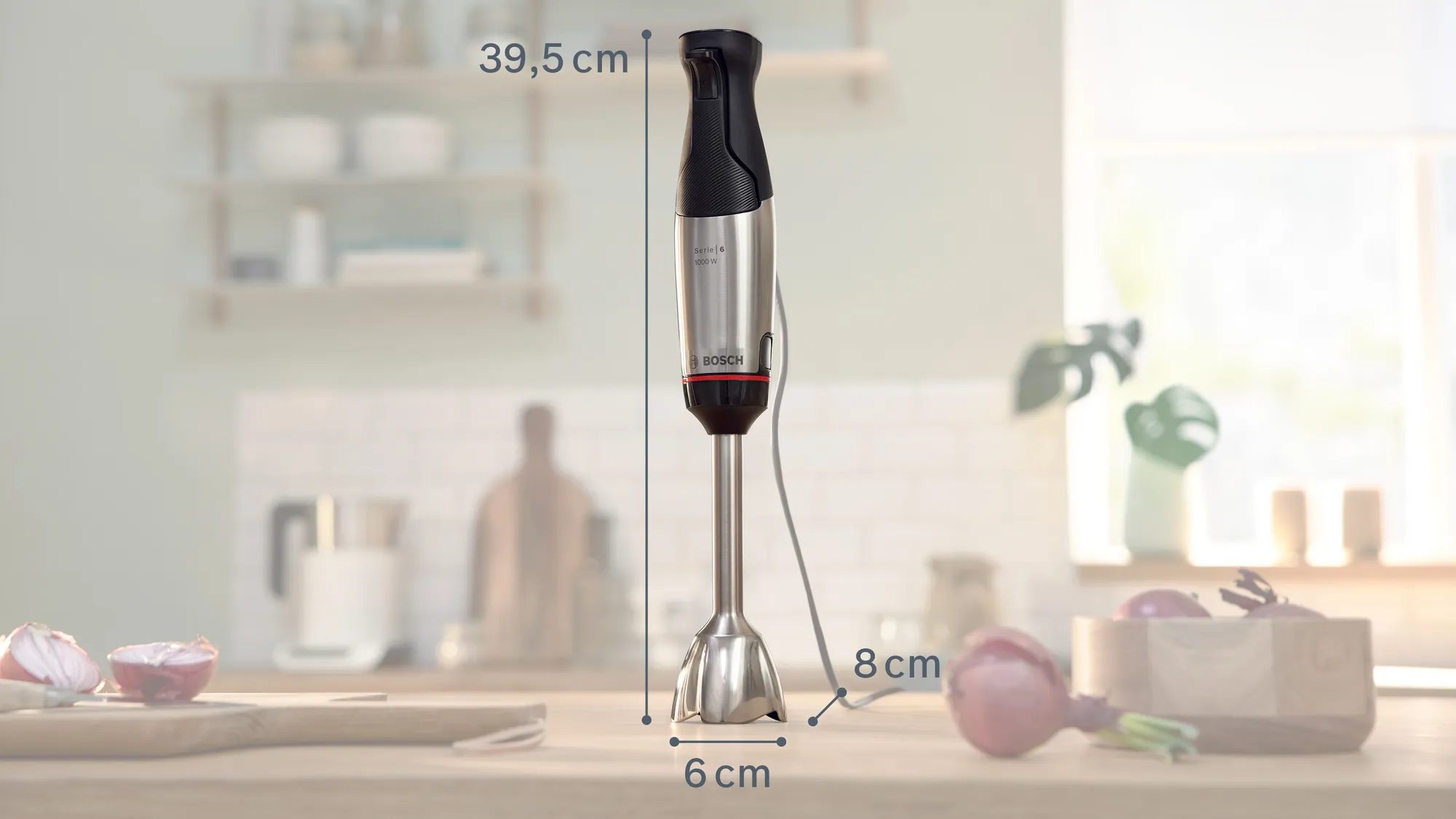 BOSCH MSM6M622 1000 W-os botmixer aprítóval, habverővel és jégaprító késsel – 2. kép