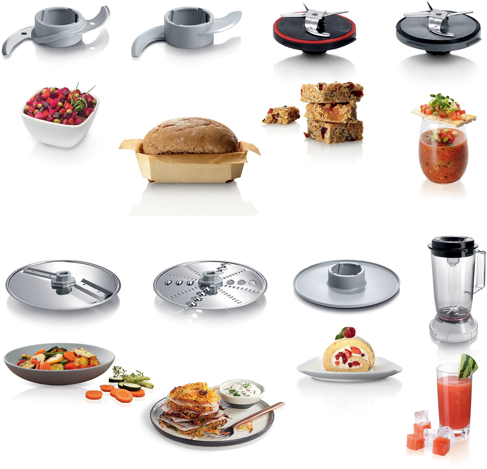 BOSCH MCM3501M kompakt konyhai robotgép 800 W teljesítménnyel, fekete/inox – 7. kép