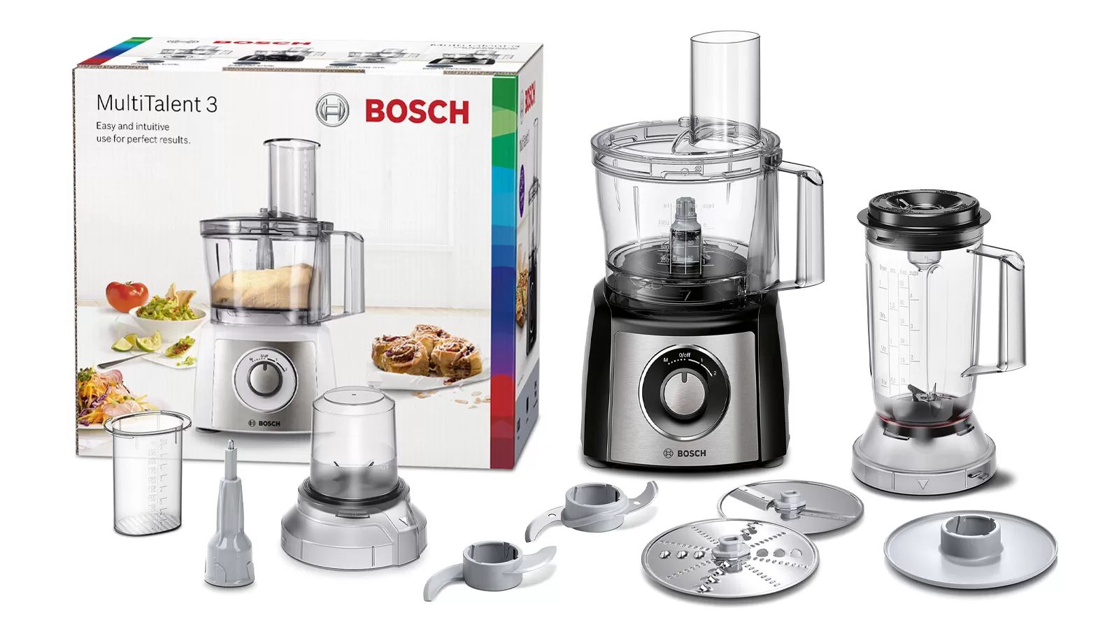 BOSCH MCM3501M kompakt konyhai robotgép 800 W teljesítménnyel, fekete/inox – 8. kép