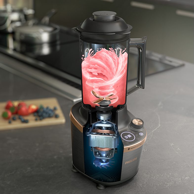 PHILIPS Flip&Juice HR3770/00 1500 W-os turmixgép gyümölcscentrifuga-modullal – 10. kép