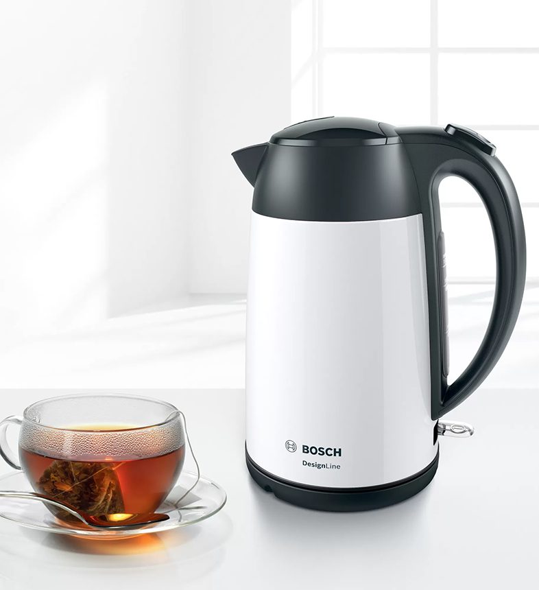 BOSCH TWK3P421 DesignLine vízforraló, 1,7 l, 2400 W, fehér nemesacél ház – 3. kép
