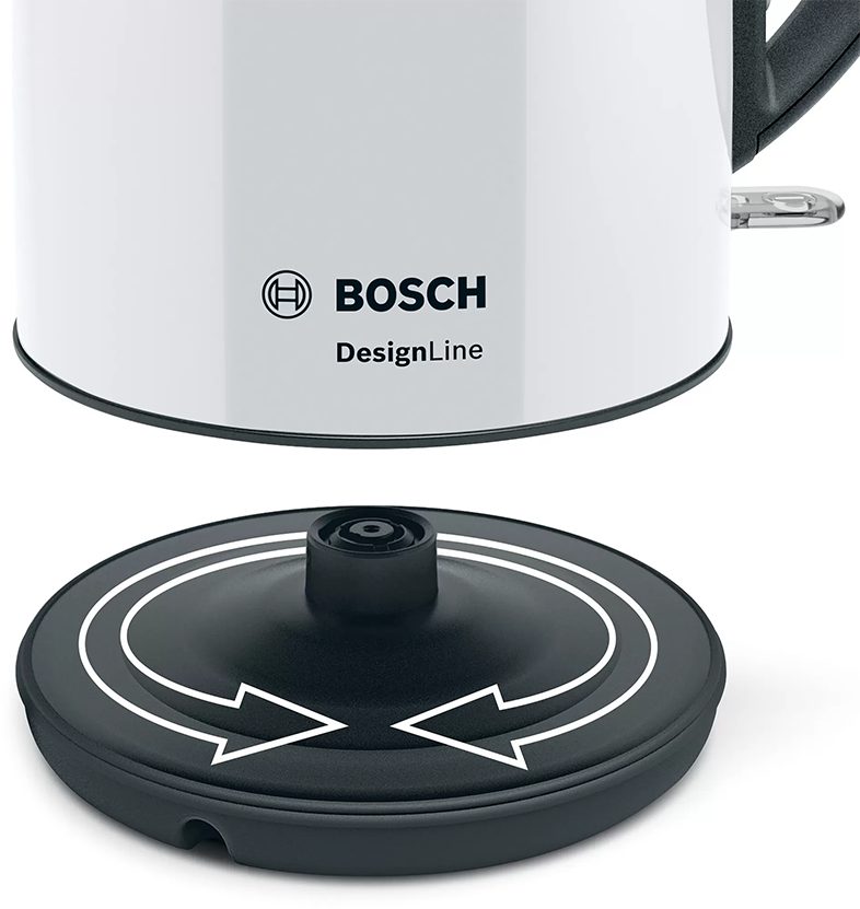 BOSCH TWK3P421 DesignLine vízforraló, 1,7 l, 2400 W, fehér nemesacél ház – 7. kép