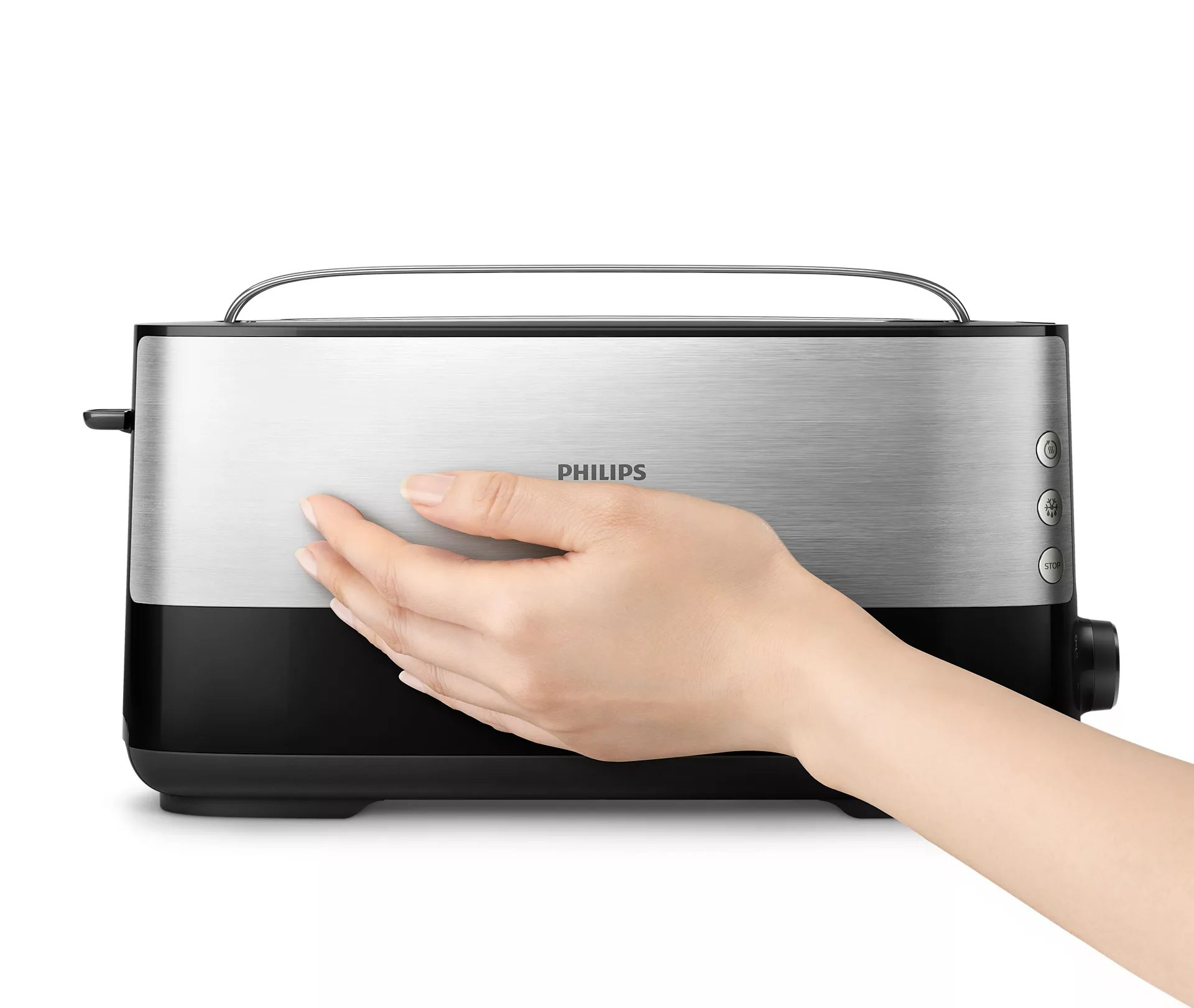 PHILIPS HD2692/90 Viva Collection 950 W-os kenyérpirító hosszú, extra széles nyílással – 5. kép