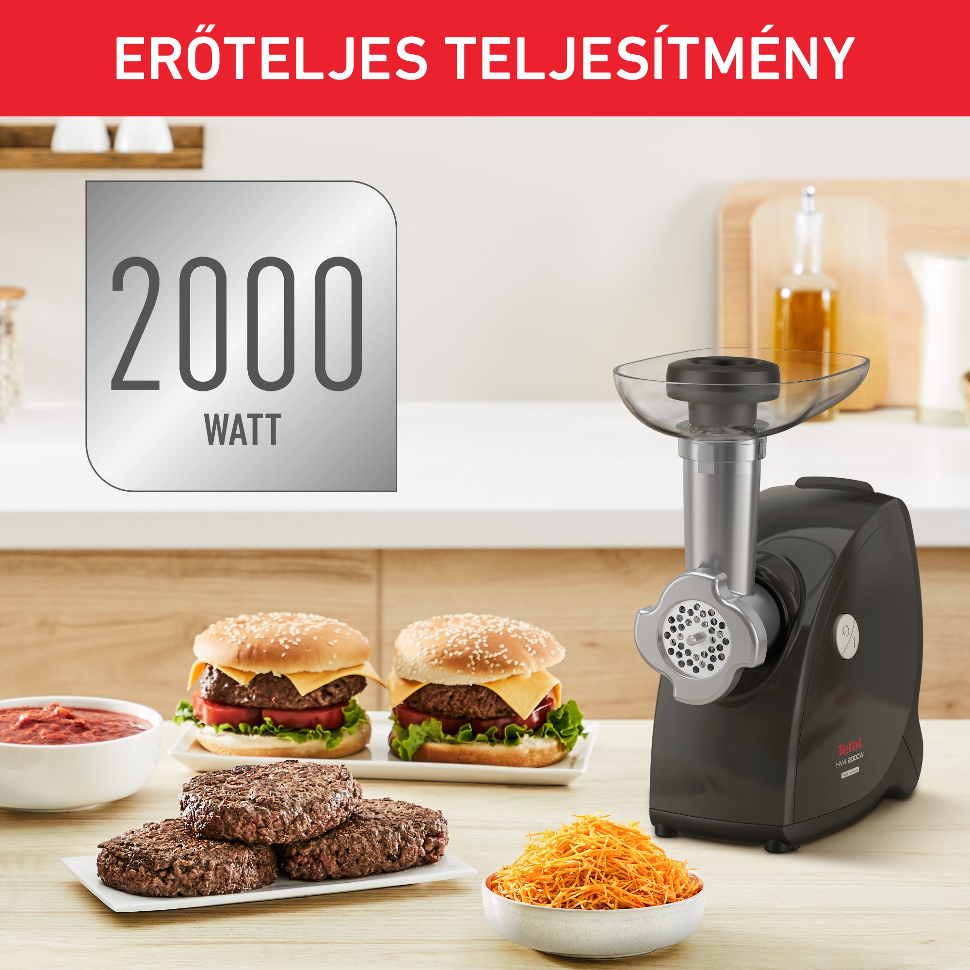 TEFAL NE477838 fekete 9 az 1-ben húsdaráló – 4. kép