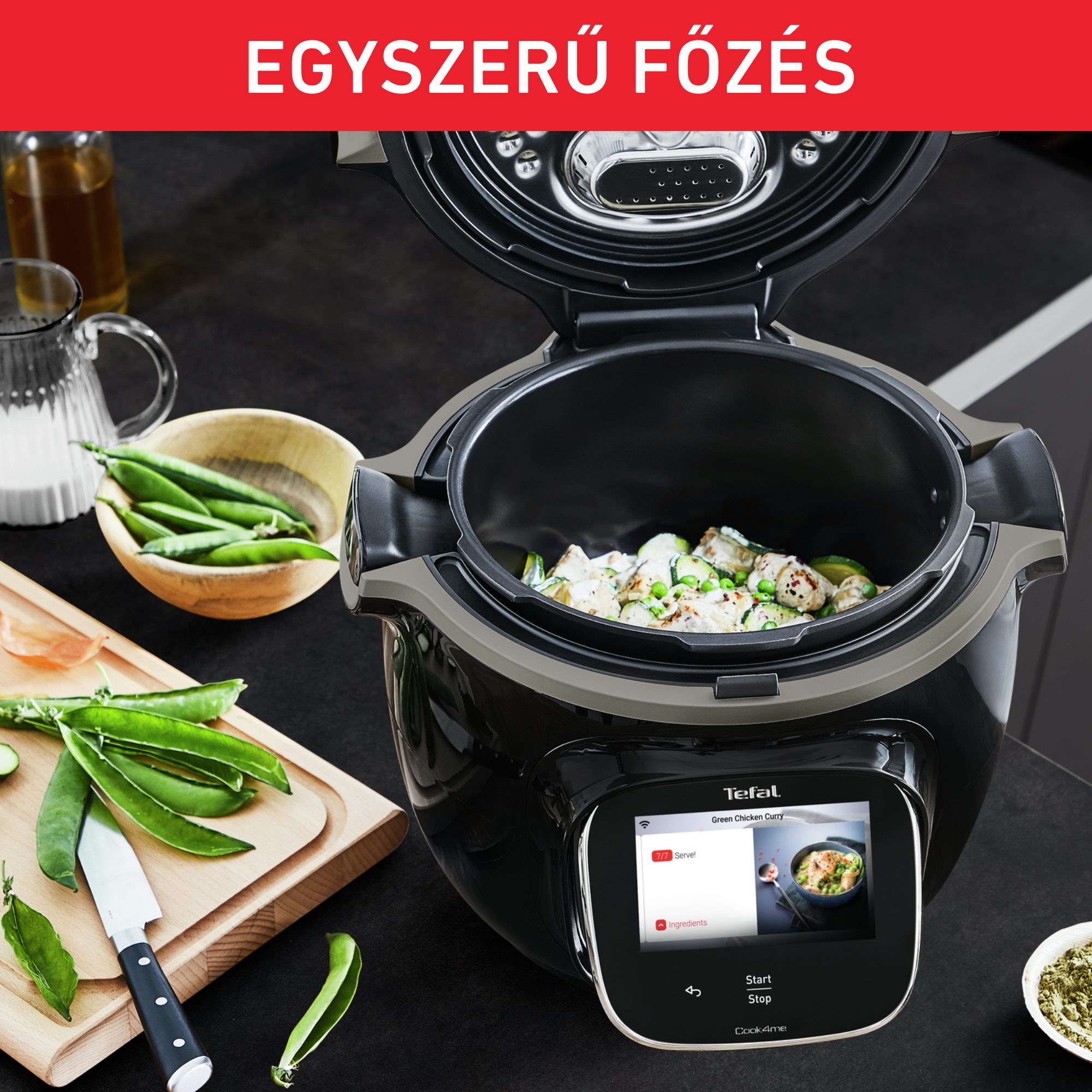 TEFAL CY912831 Cook4me+ Connect Touch elektromos gyorsfőző kukta WiFi-kapcsolattal – 12. kép