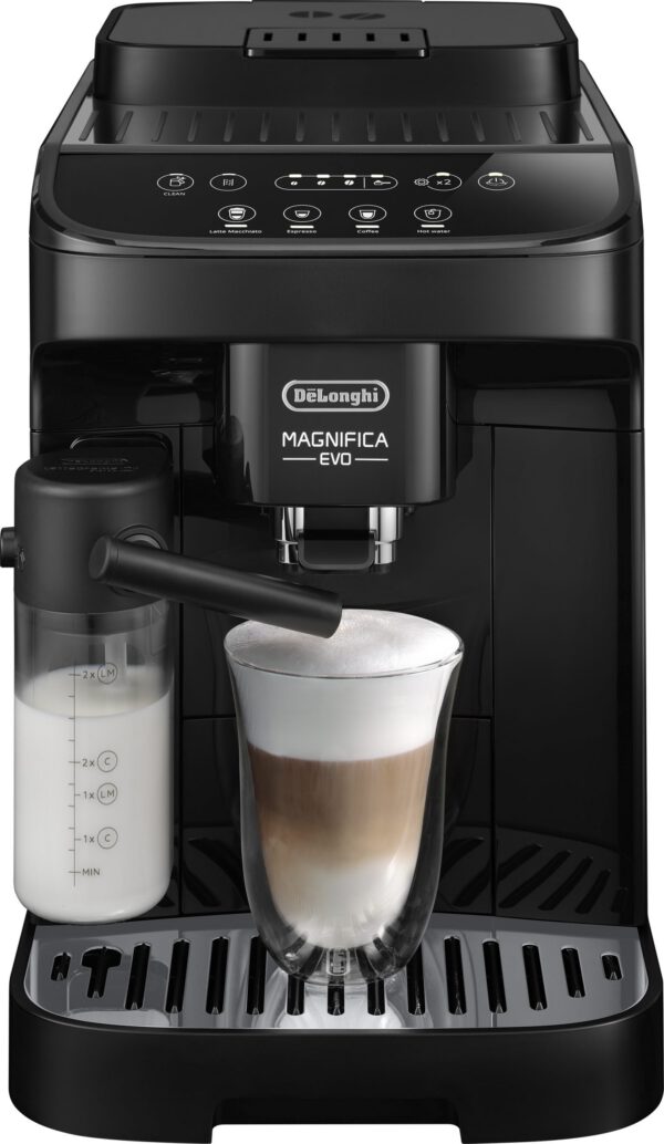 DE-LONGHI Magnifica Evo ECAM290.51.B automata kávéfőző tejtartállyal, fekete