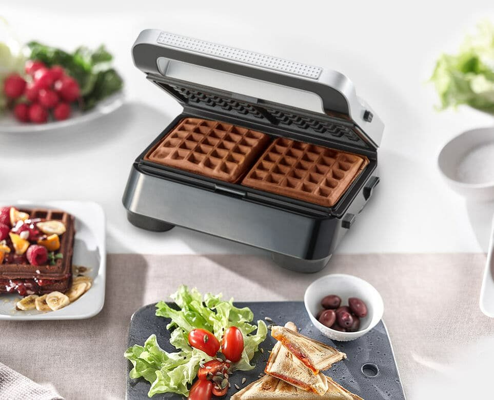 BRAUN SM5005 szendvics- és gofrisütő cserélhető lapokkal, 800 W, ezüst/fekete – 6. kép