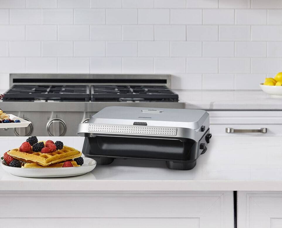BRAUN SM5005 szendvics- és gofrisütő cserélhető lapokkal, 800 W, ezüst/fekete – 7. kép