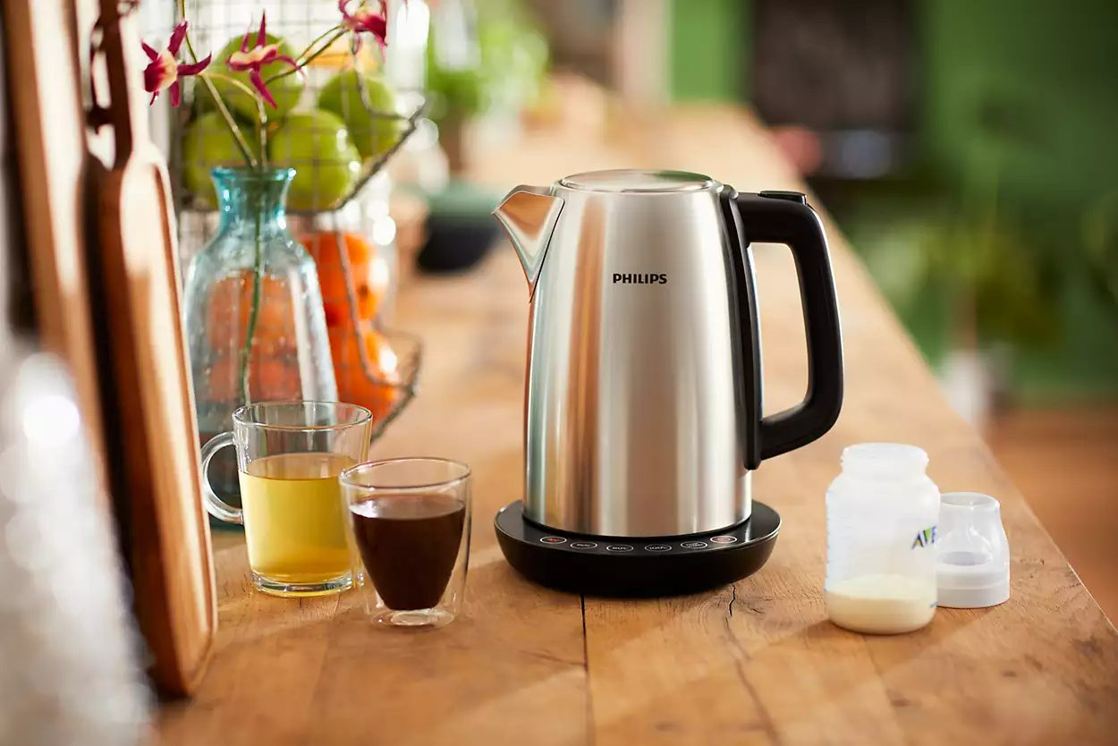 PHILIPS HD9359/90 Avance Collection 1,7 literes vízforraló hőfokválasztással, 2200 W, ezüst/fekete – 5. kép