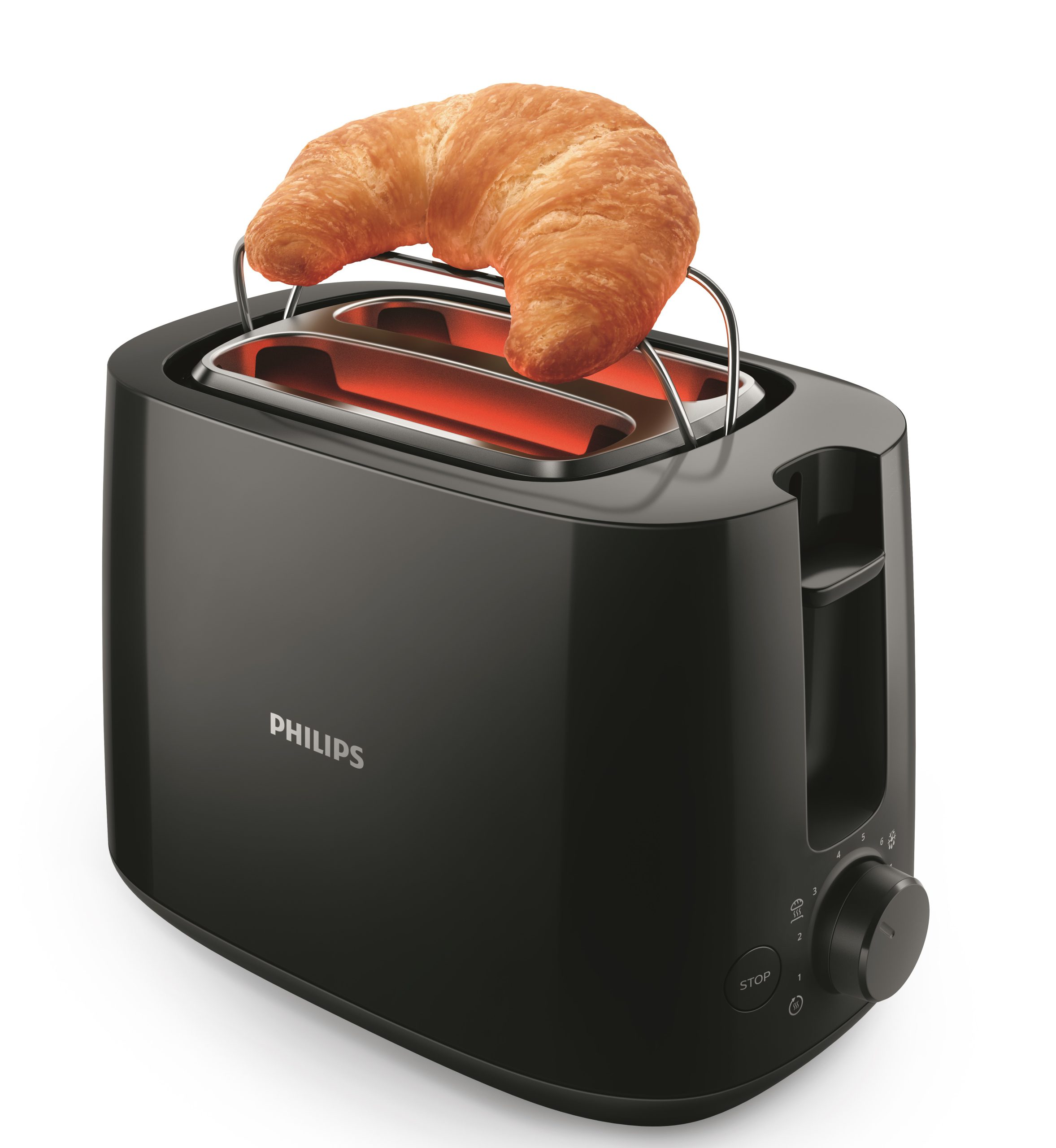 PHILIPS HD2583/90 Daily Collection kenyérpirító, 600 W, fekete – 4. kép