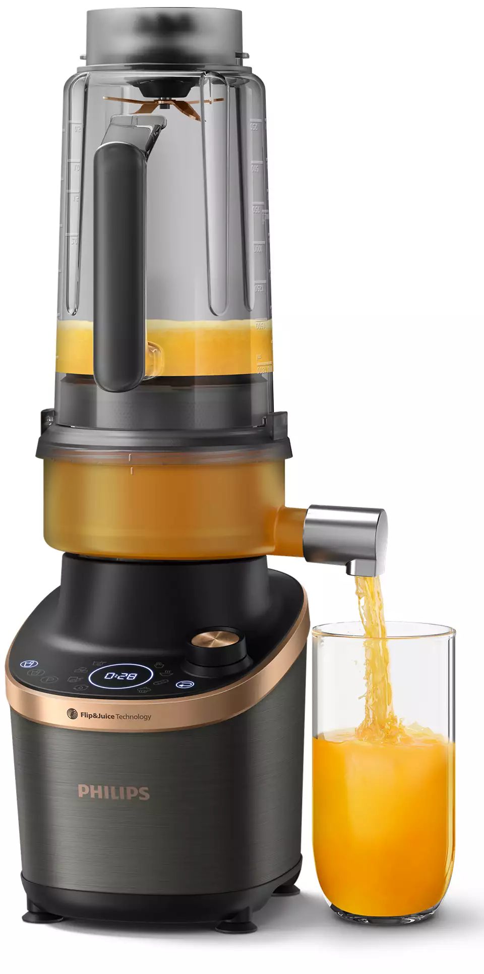 PHILIPS HR3770/10 Flip&Juice turmixgép 1500 W-os motorral, 2 literes kehellyel – 2. kép