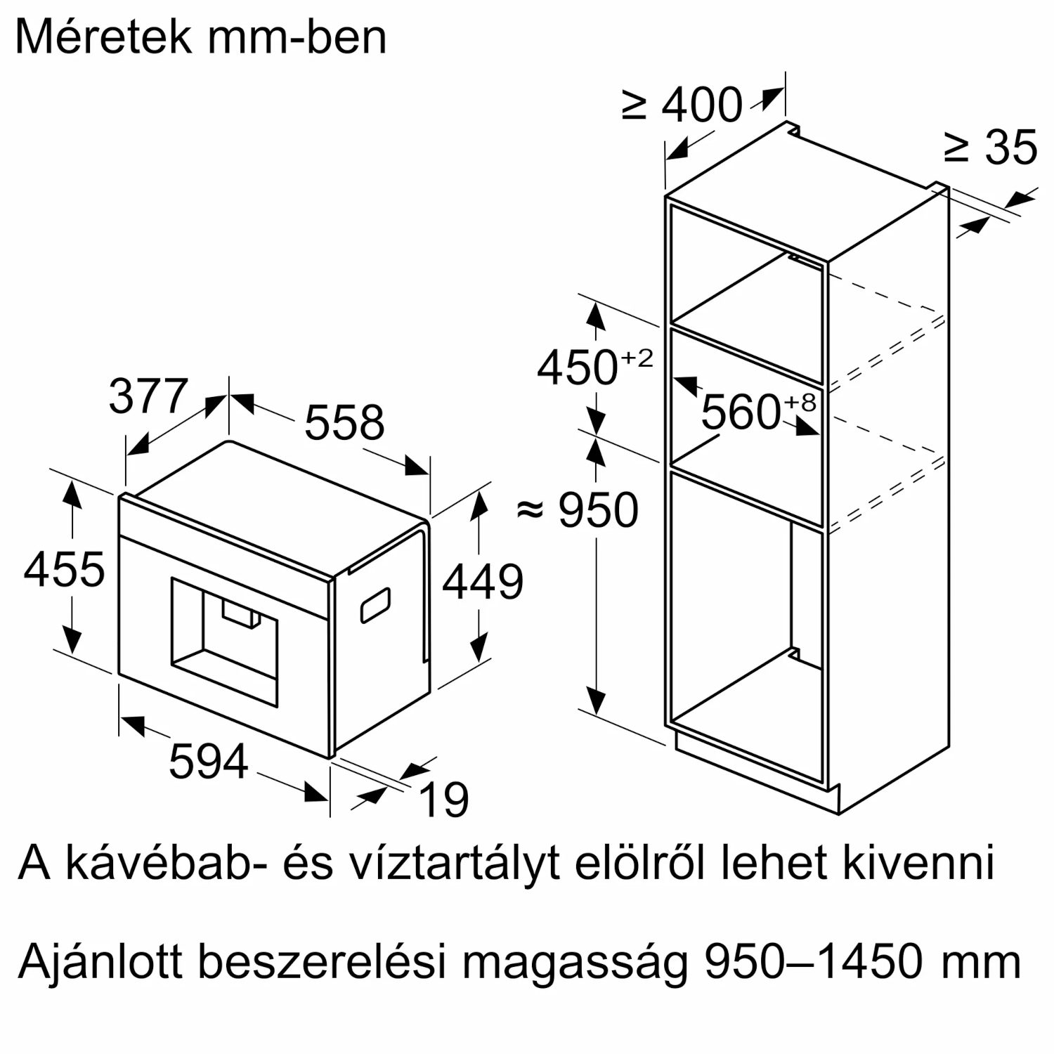 BOSCH CTL7181B0 beépíthető automata kávéfőző TFT érintőkijelzővel – 2. kép