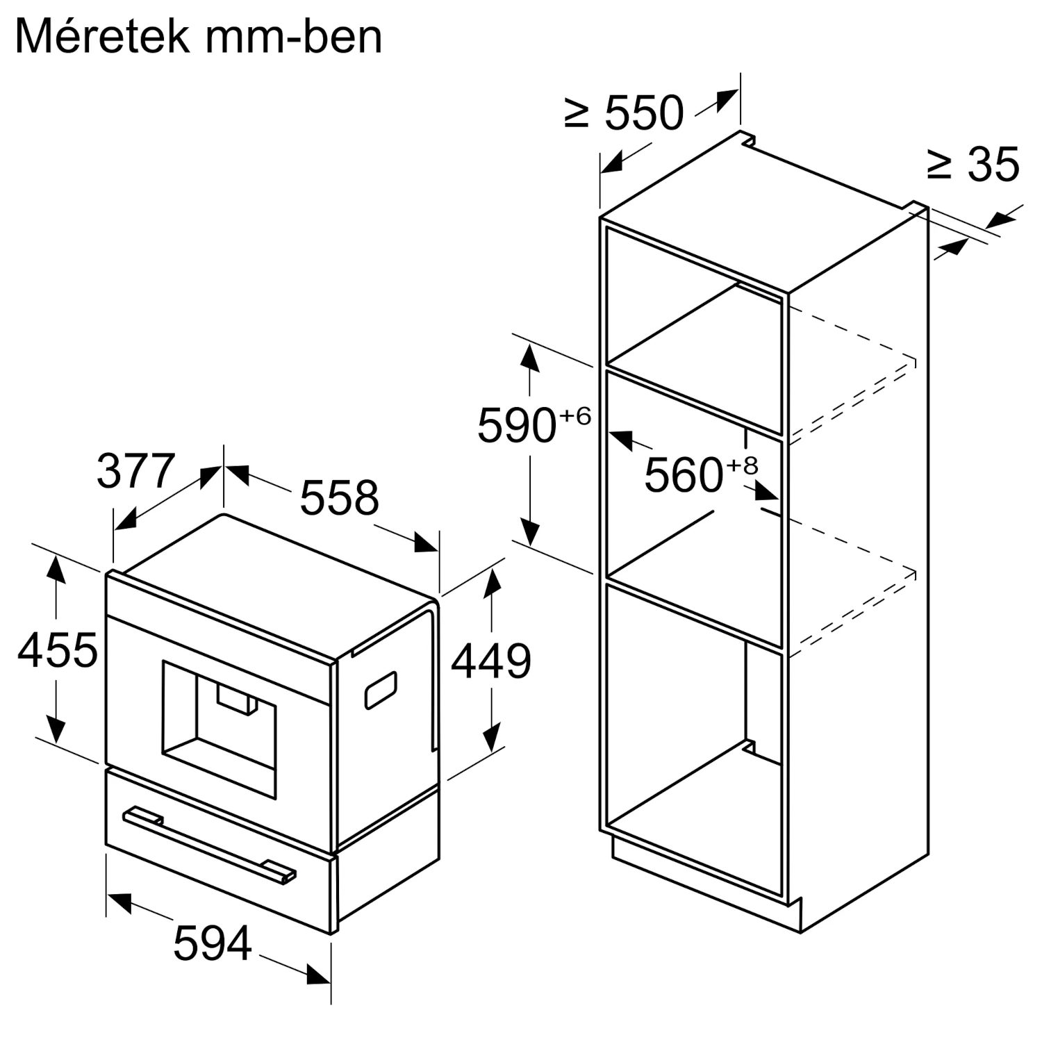 BOSCH CTL7181B0 beépíthető automata kávéfőző TFT érintőkijelzővel – 6. kép