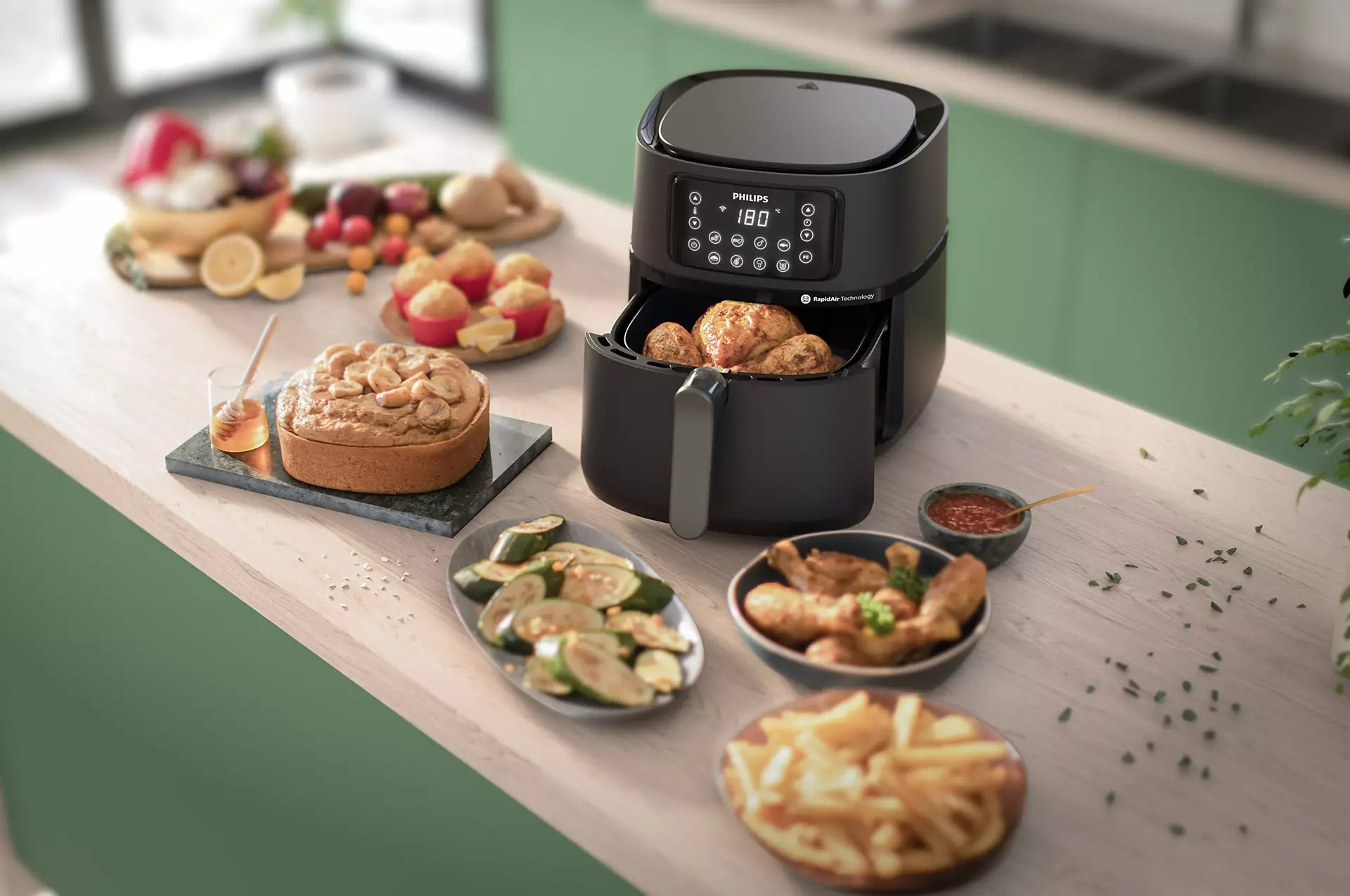 PHILIPS 5000 Series HD9285/93 csatlakoztatható forrólevegős sütő 7,2 l-es sütőedénnyel – 4. kép