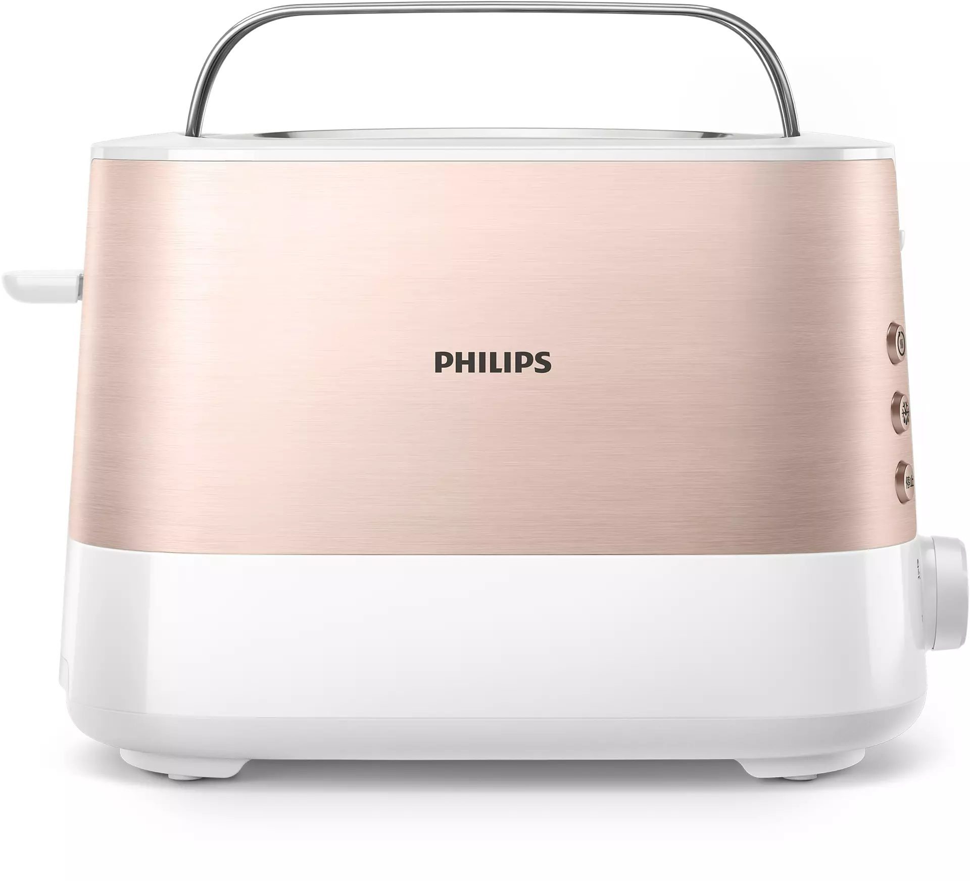 PHILIPS HD2638/11 Viva Collection kenyérpirító, 1050 W, fehér–rosegold – 5. kép