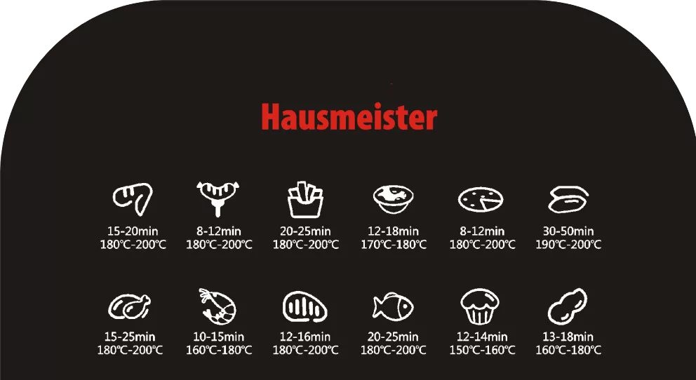 HAUSMEISTER HM 6933 BIO FRITU forrólevegős sütő, 1500 W, 5 literes, fekete – 2. kép