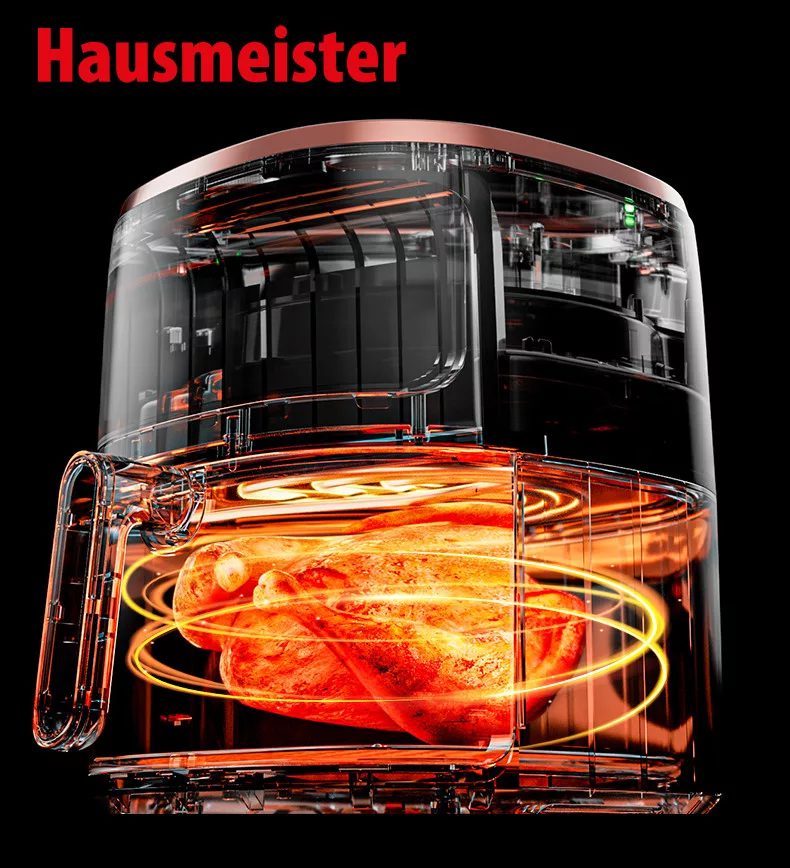 HAUSMEISTER HM 6933 BIO FRITU forrólevegős sütő, 1500 W, 5 literes, fekete – 3. kép