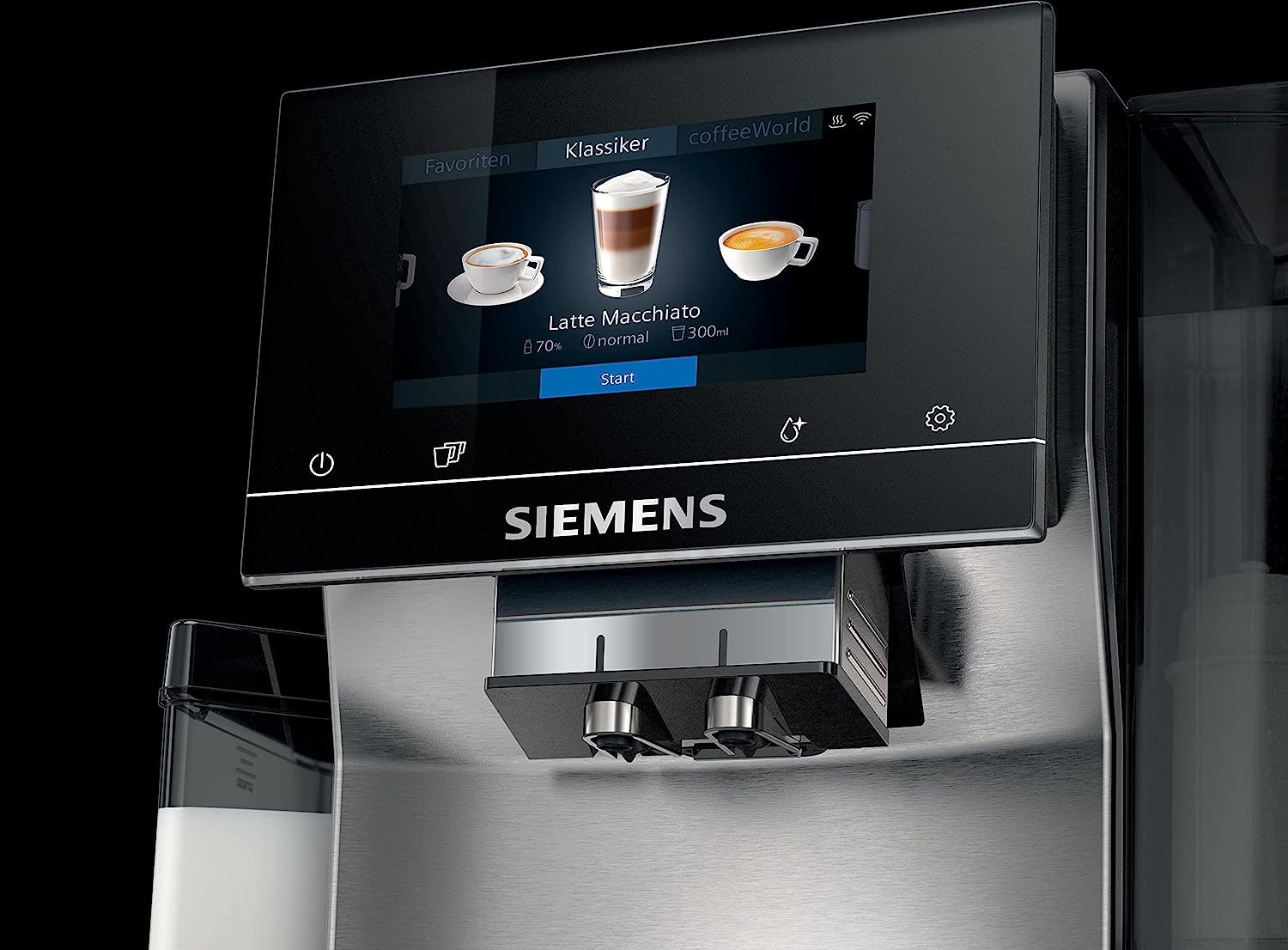 SIEMENS TQ707R03 automata presszókávéfőző integrált tejhabosítóval, fekete – 6. kép