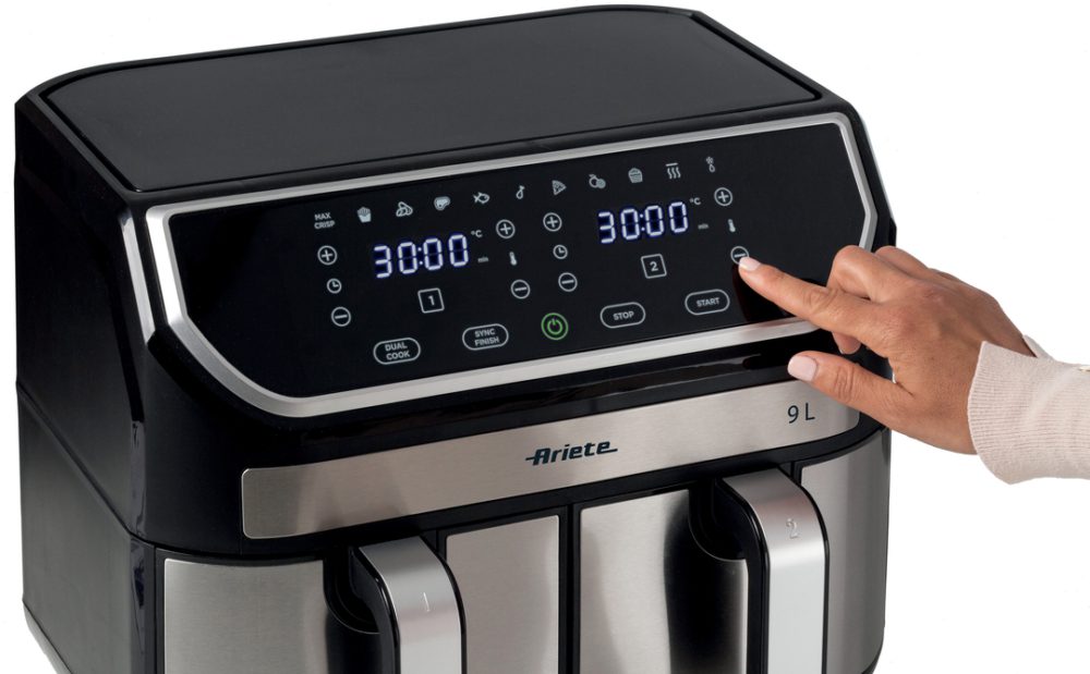 ARIETE 4625 Dual Metal 9 literes, kétkosaras forrólevegős sütő, 2100 W – 5. kép