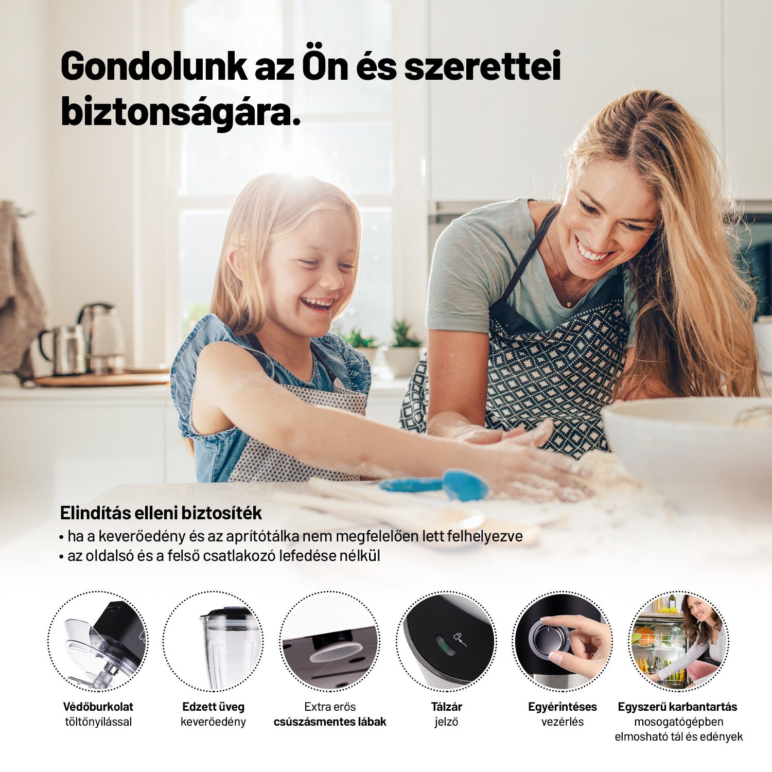 LAUBEN LBNKM1200BC konyhai robotgép 5,5 literes tállal, 1200 W teljesítménnyel – 4. kép