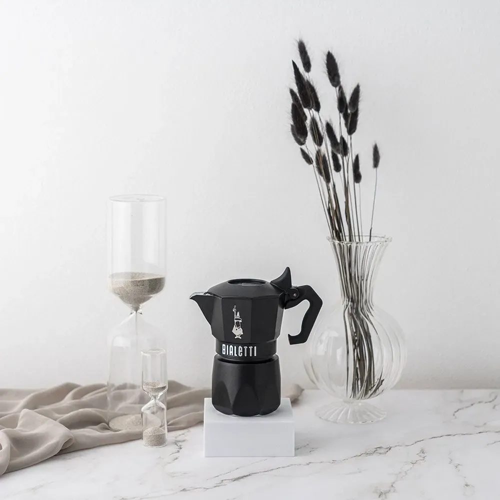 BIALETTI 9071 Brikka Noir Exclusive 2 adagos fekete kotyogós kávéfőző – 2. kép