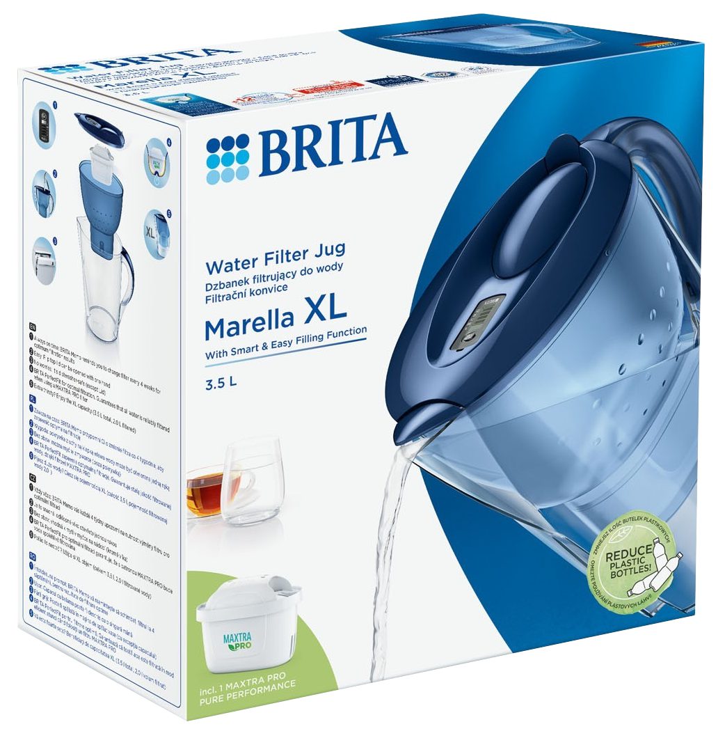 BRITA Marella XL BR1052778 vízszűrő kancsó, 3,5 l, Maxtra PRO patronnal, kék – 4. kép