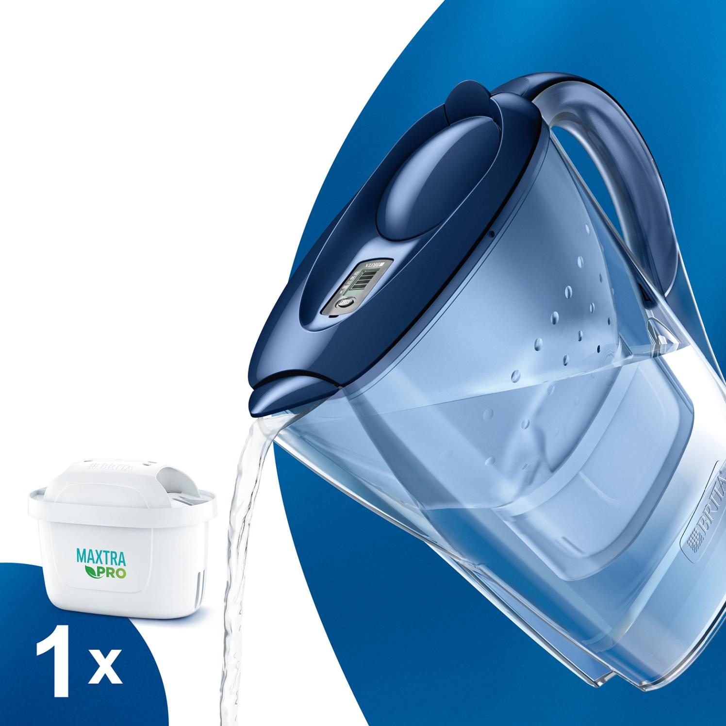 BRITA Marella Cool vízszűrő kancsó Maxtra PRO patronnal, 2,4 l, kék (BR1052799) – 3. kép