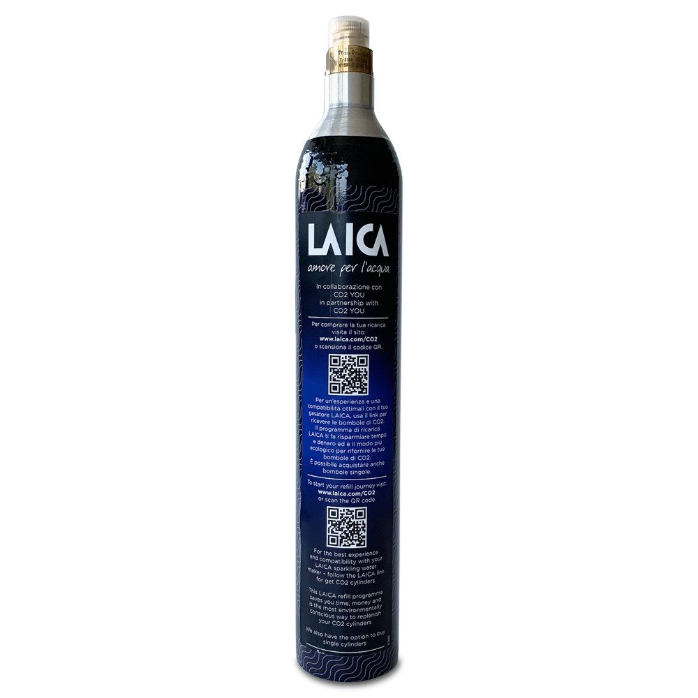 LAICA HI8200L szódagép CO2-patronnal és 1 literes palackkal, antracit – 4. kép