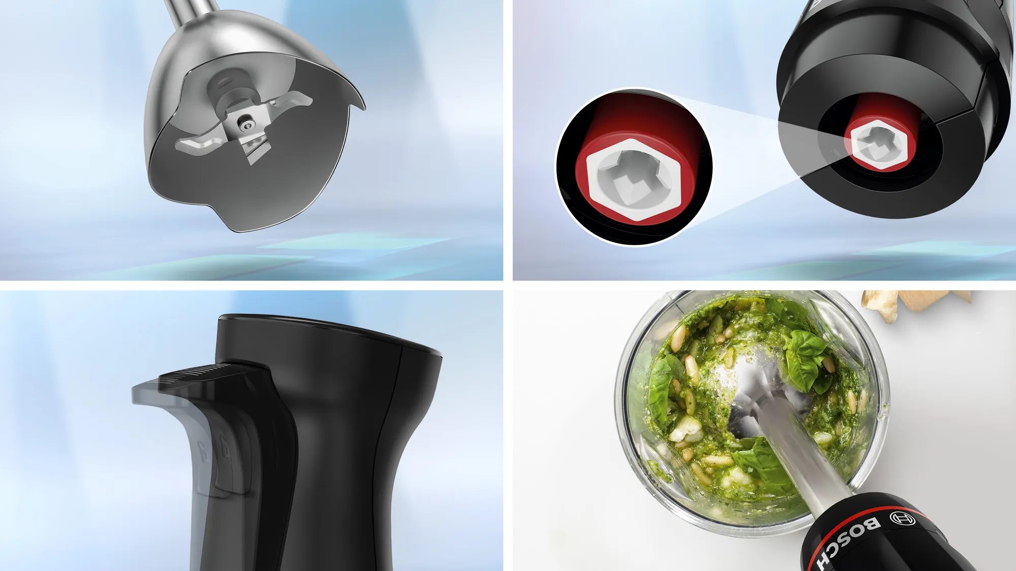 BOSCH MSM4B620 ErgoMaster Serie4 1000 W-os fekete botmixerszett – 3. kép